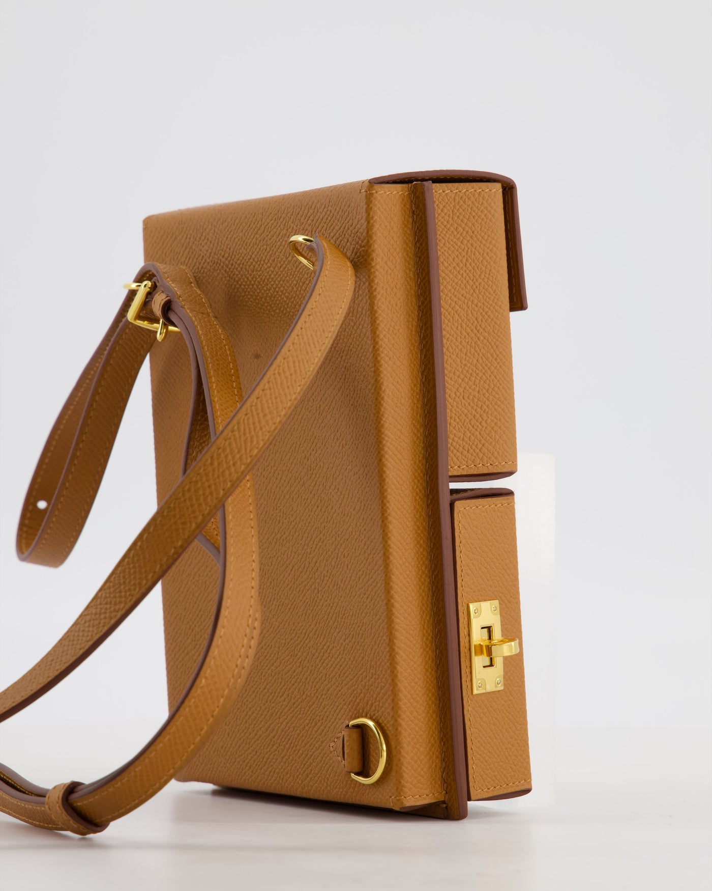 Hermes Kelly Multipocket To Go Pouch in Gold Epsom Leather with Gold Hardware - Product Image 13