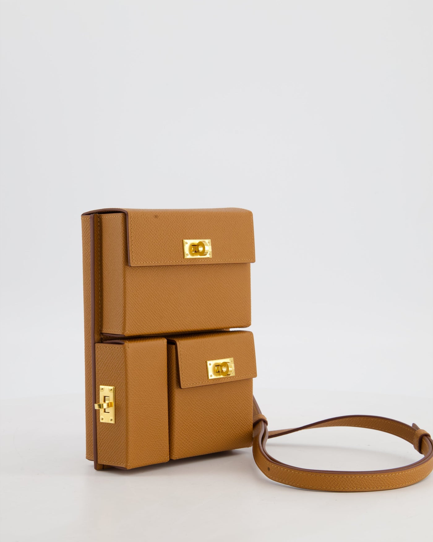 Hermes Kelly Multipocket To Go Pouch in Gold Epsom Leather with Gold Hardware - Product Image 4