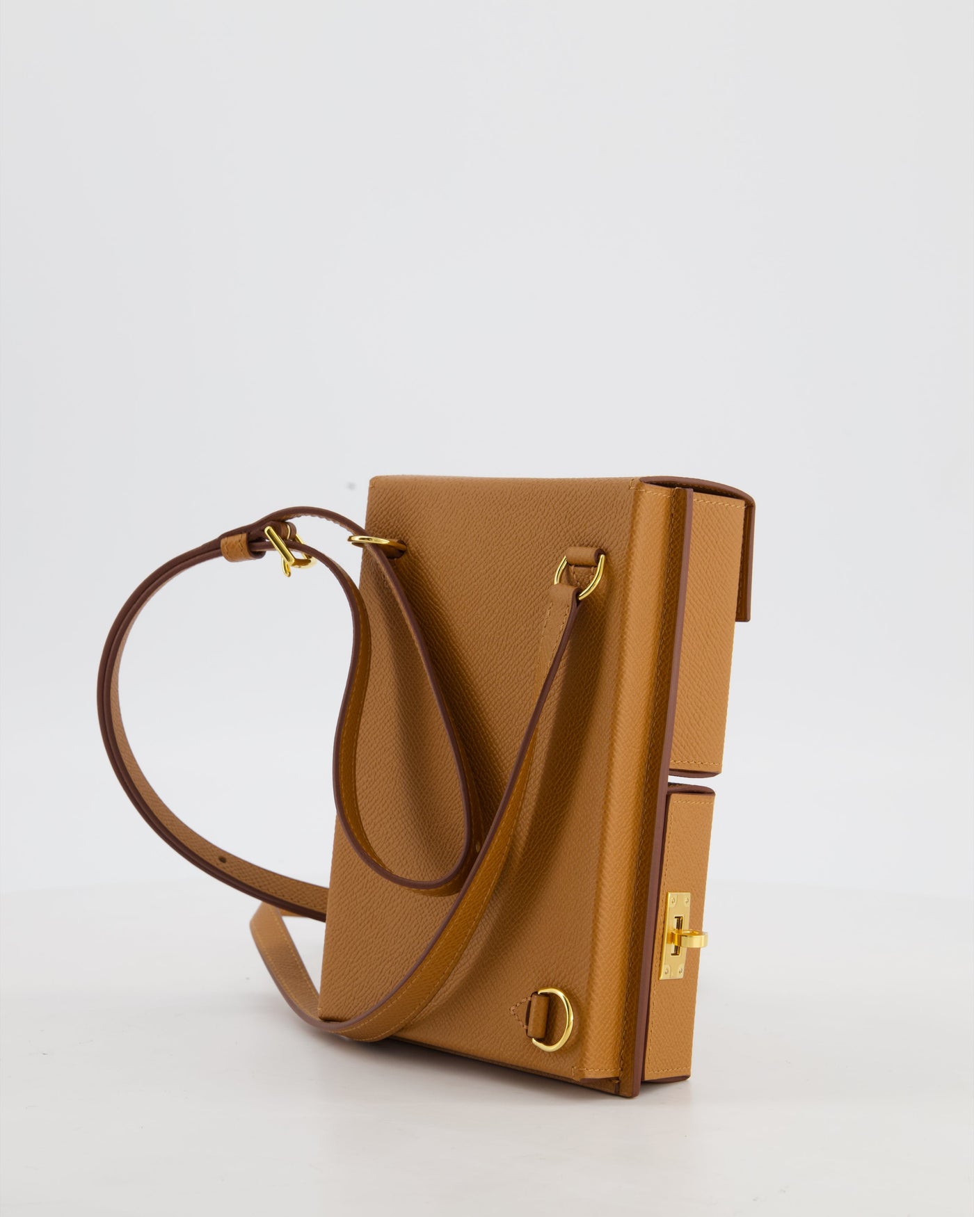 Hermes Kelly Multipocket To Go Pouch in Gold Epsom Leather with Gold Hardware - Product Image 8