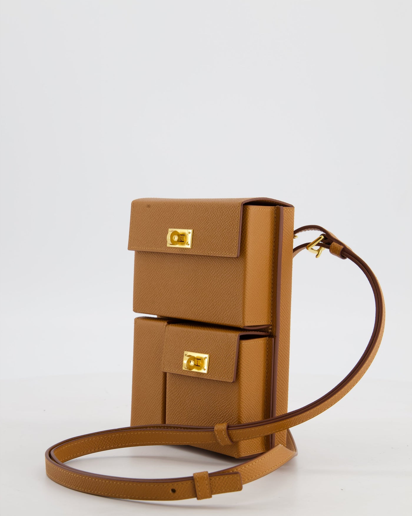Hermes Kelly Multipocket To Go Pouch in Gold Epsom Leather with Gold Hardware - Product Image 5