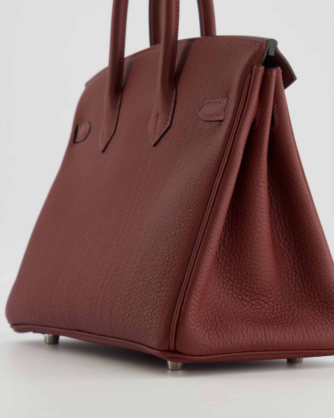 Hermes Birkin 25 Retourne Bag in Rouge H Veau Togo Leather with Palladium Hardware - Product Image 14