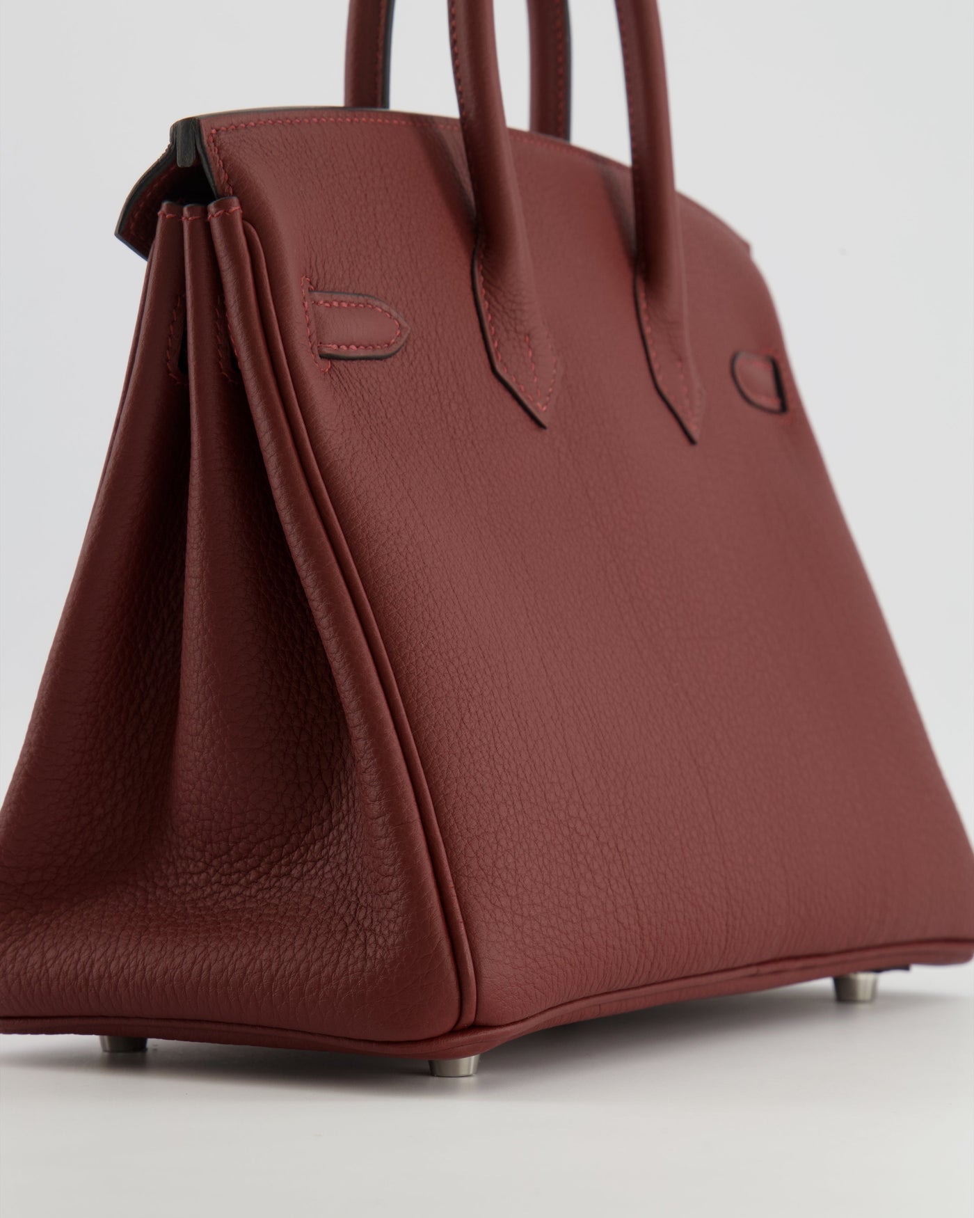 Hermes Birkin 25 Retourne Bag in Rouge H Veau Togo Leather with Palladium Hardware - Product Image 15