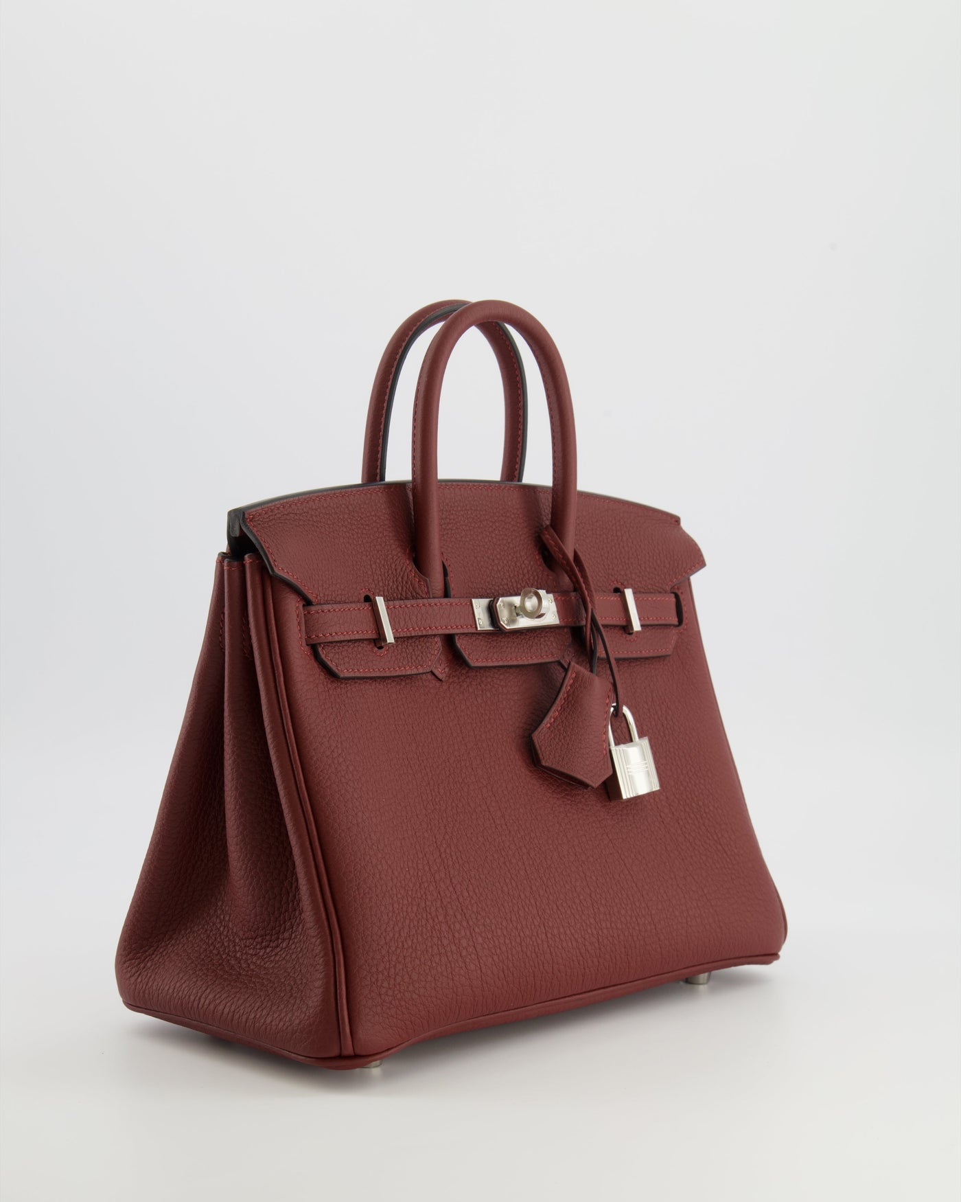 Hermes Birkin 25 Retourne Bag in Rouge H Veau Togo Leather with Palladium Hardware - Product Image 3