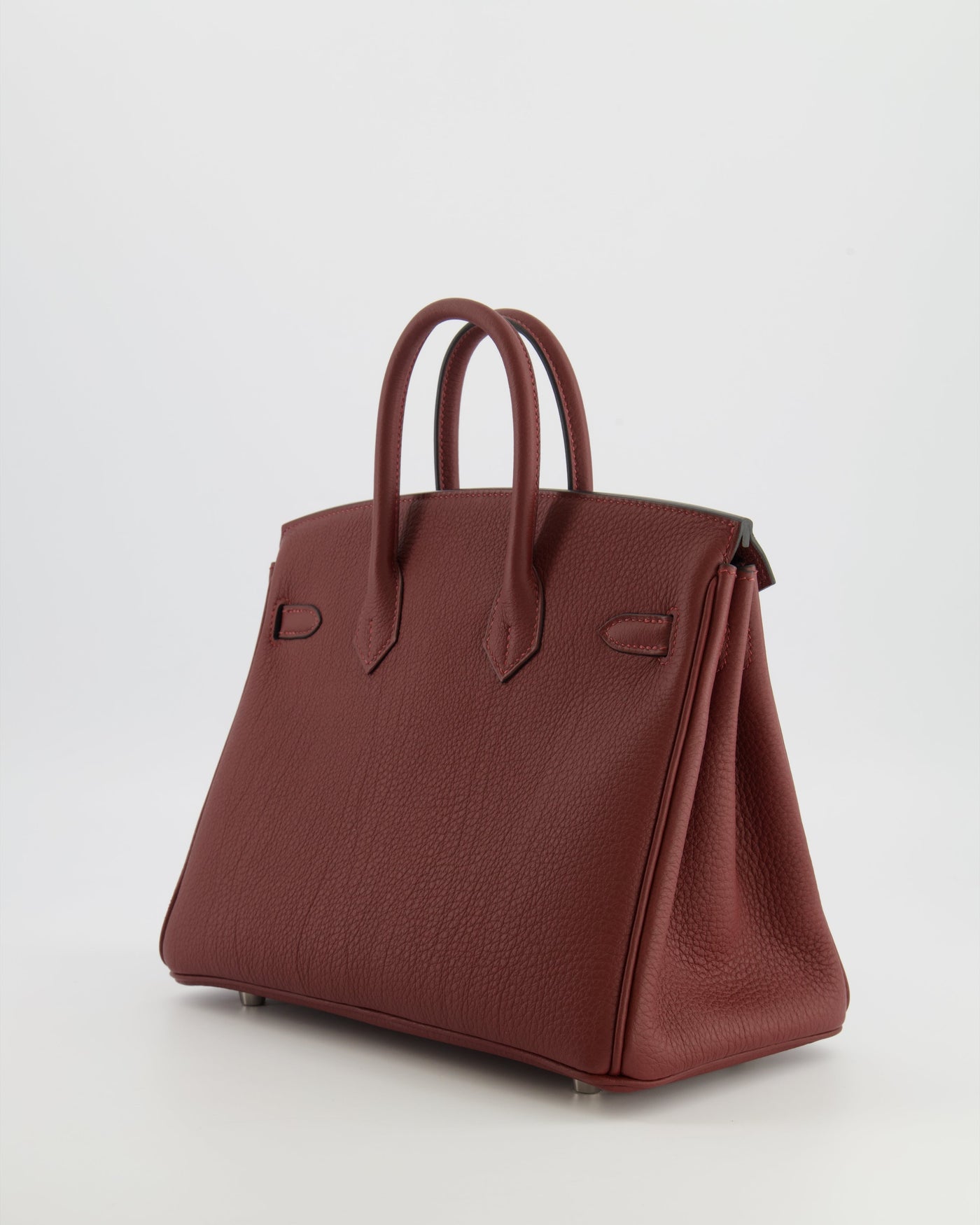Hermes Birkin 25 Retourne Bag in Rouge H Veau Togo Leather with Palladium Hardware - Product Image 7