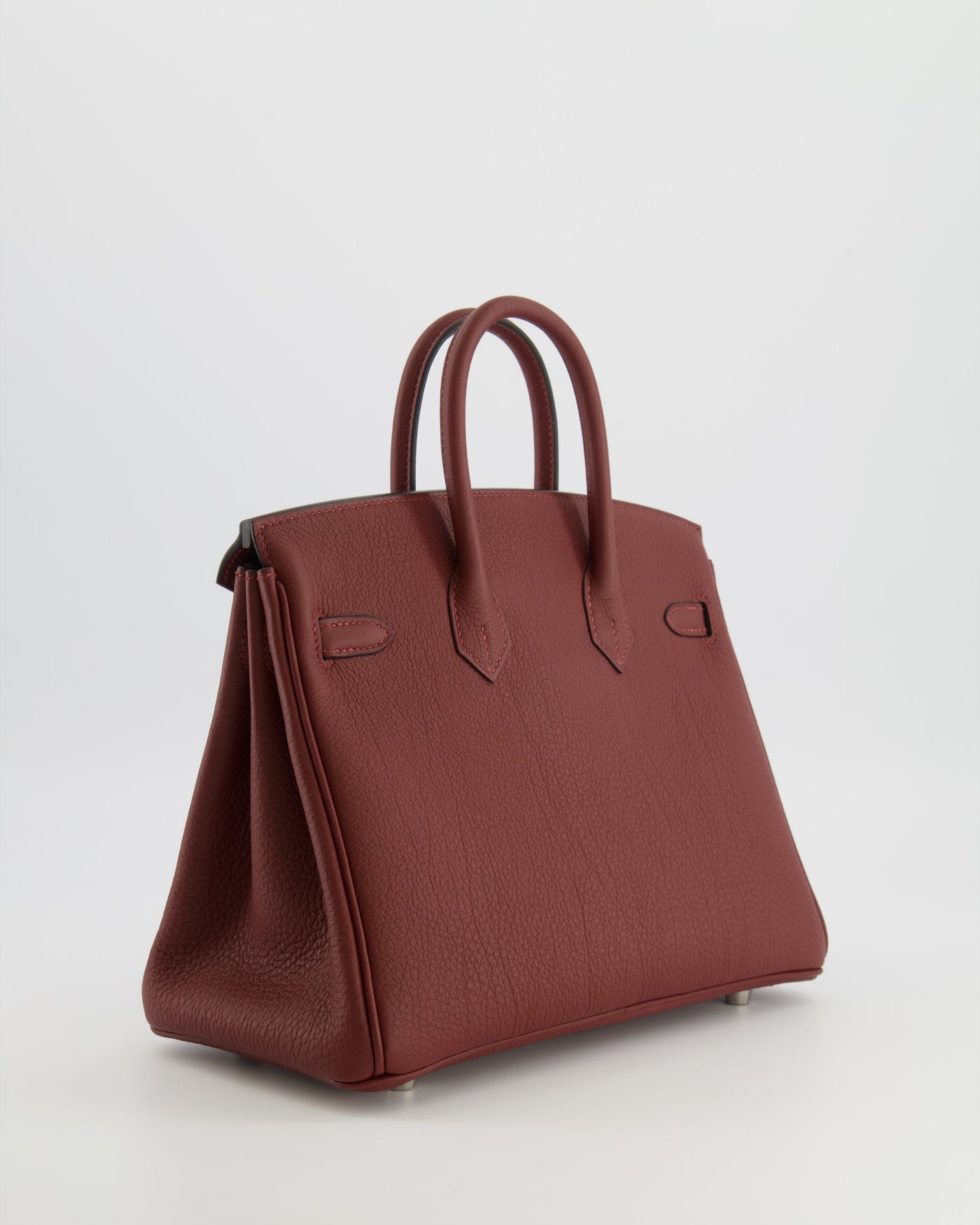 Hermes Birkin 25 Retourne Bag in Rouge H Veau Togo Leather with Palladium Hardware - Product Image 8