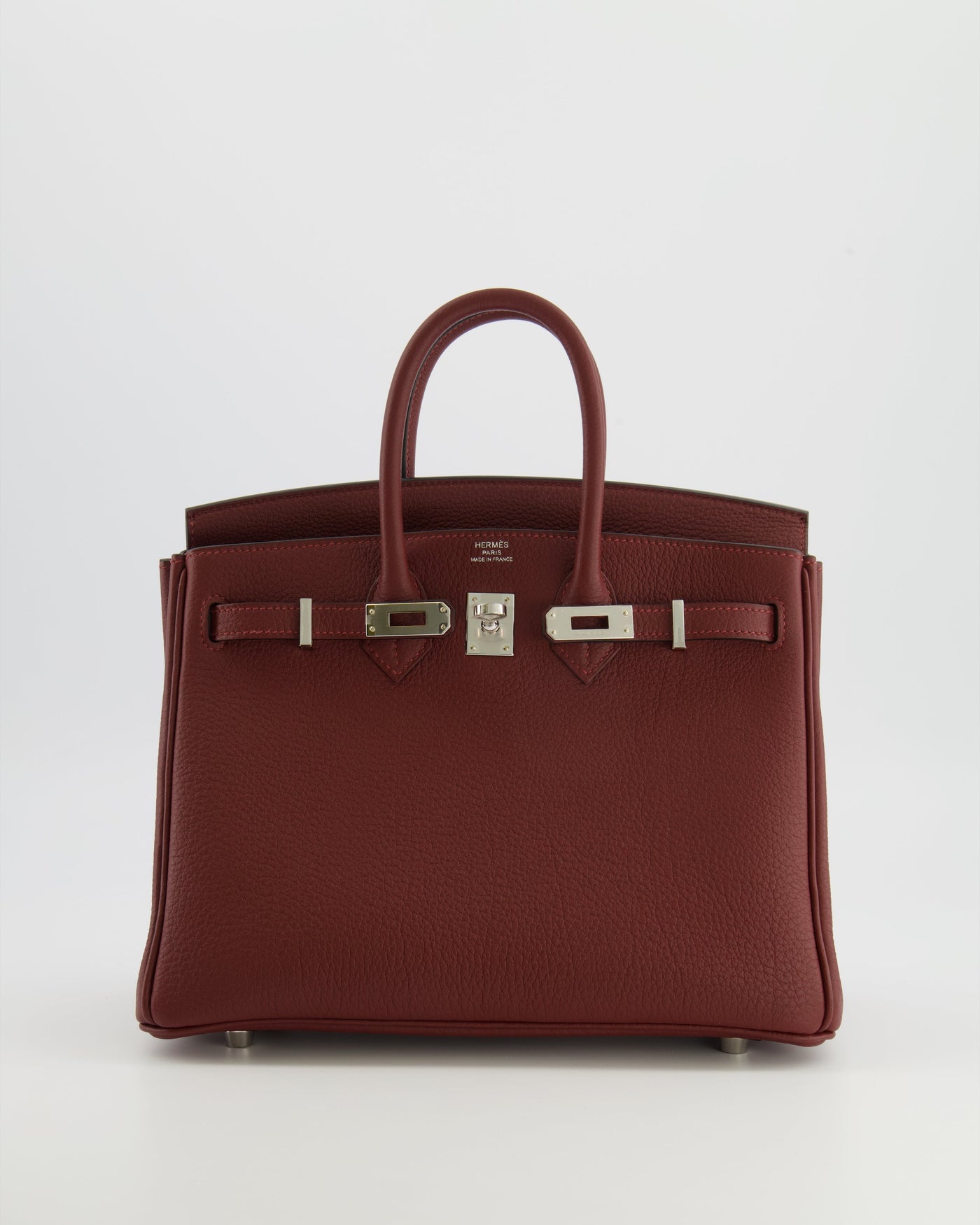 Hermes Birkin 25 Retourne Bag in Rouge H Veau Togo Leather with Palladium Hardware - Product Image 2