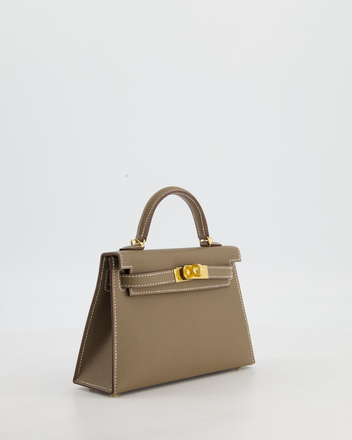 *HOT* Hermes Mini Kelly II 20 Bag in Etoupe Epsom Leather with Gold Hardware - Product Image 7