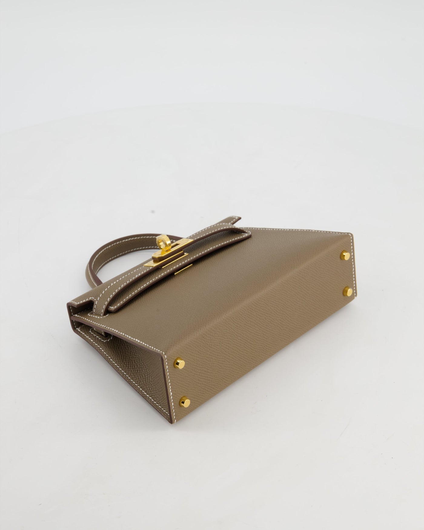 *HOT* Hermes Mini Kelly II 20 Bag in Etoupe Epsom Leather with Gold Hardware - Product Image 21