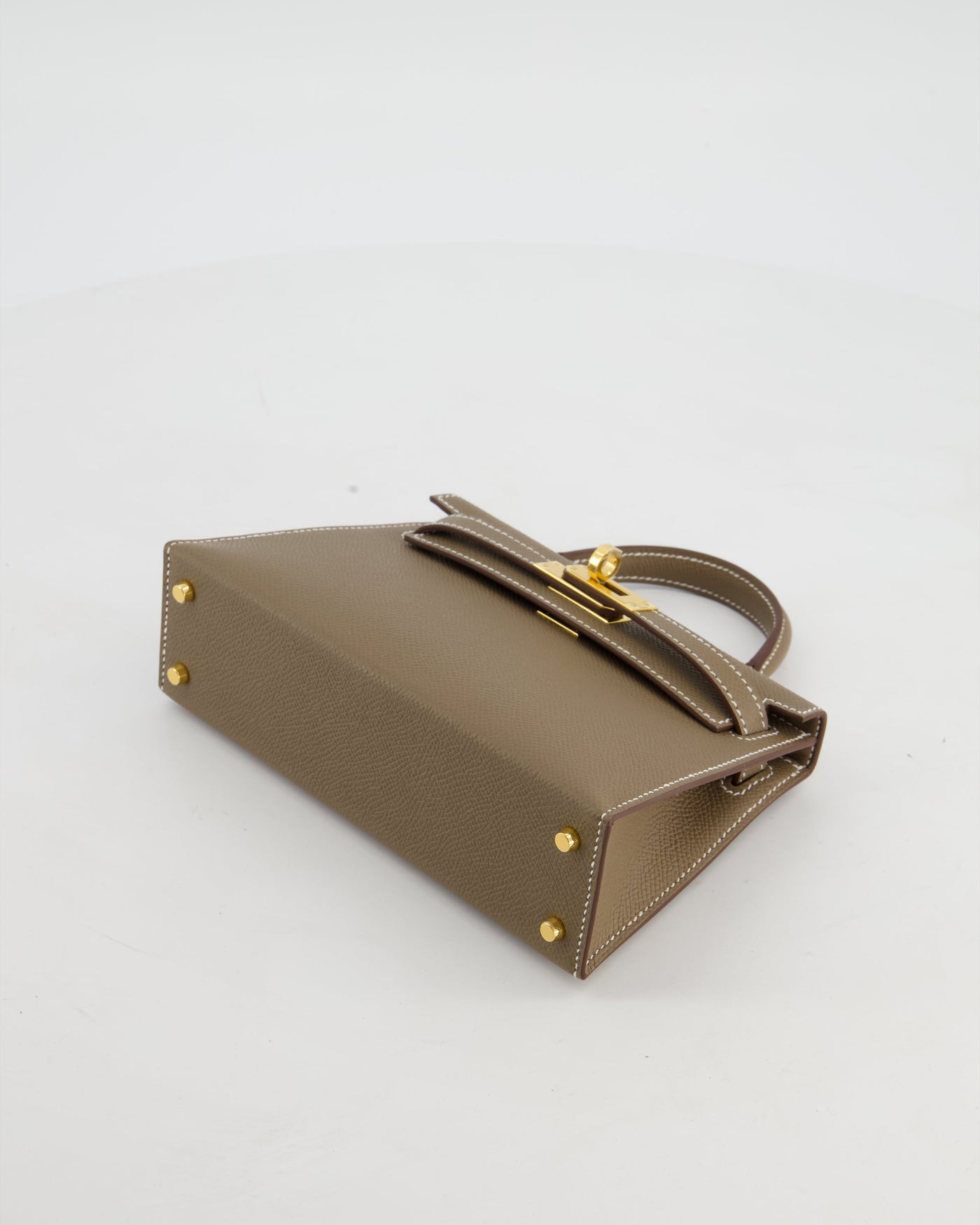 *HOT* Hermes Mini Kelly II 20 Bag in Etoupe Epsom Leather with Gold Hardware - Product Image 22