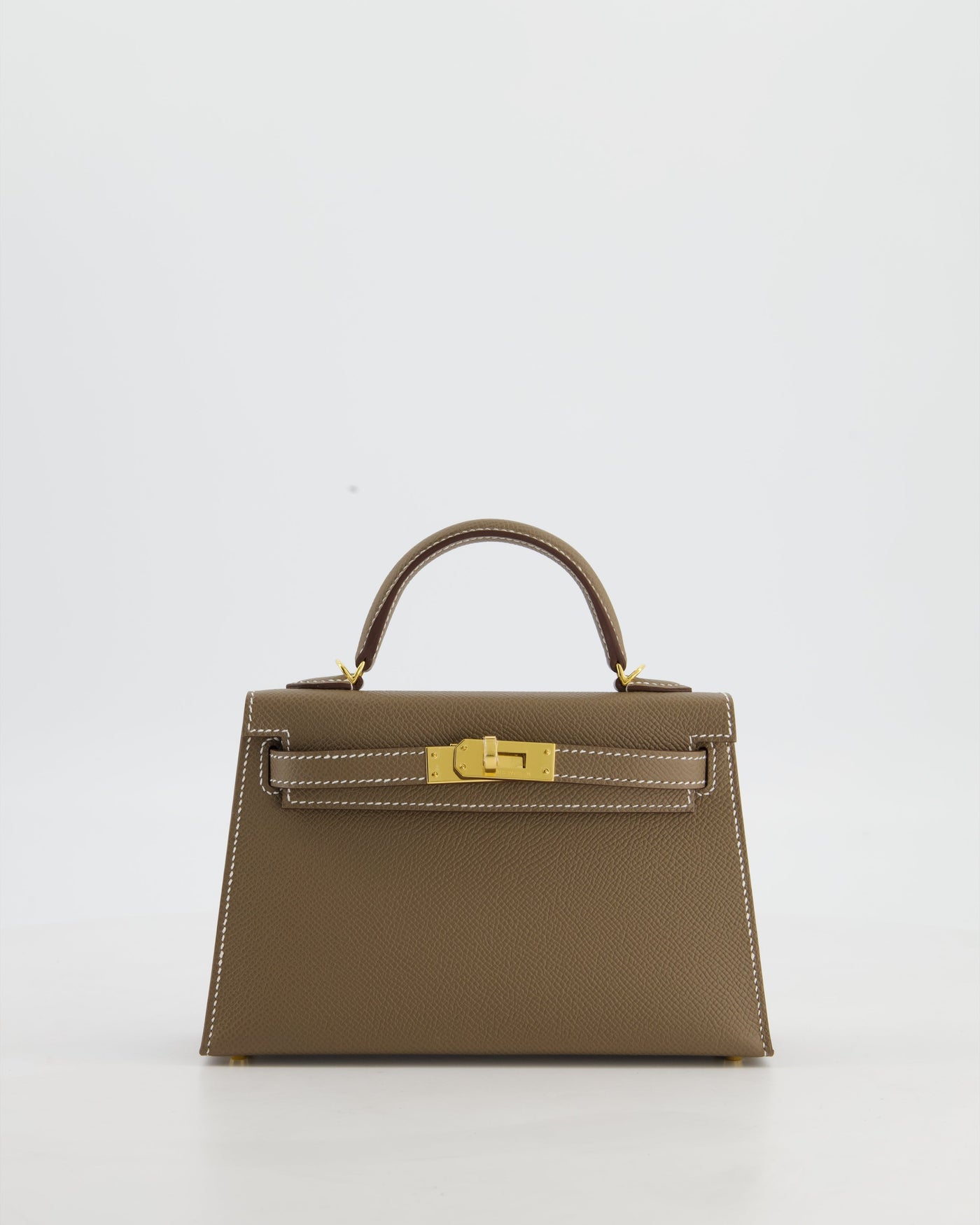 *HOT* Hermes Mini Kelly II 20 Bag in Etoupe Epsom Leather with Gold Hardware - Product Image 5