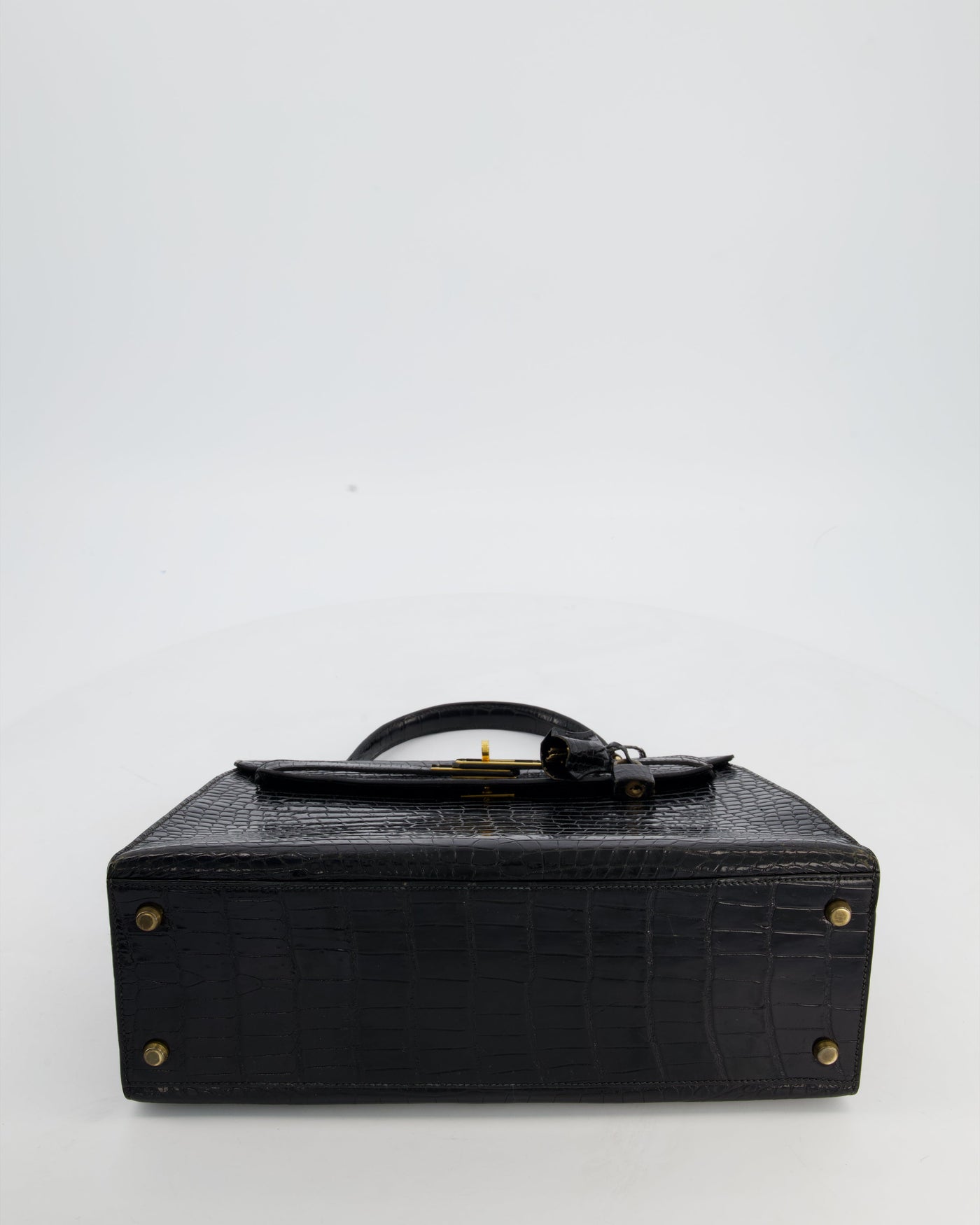 *HOT* Hermes Kelly 32 Sellier Bag in Noir Porosus Crocodile Leather with Gold Hardware - Product Image 19