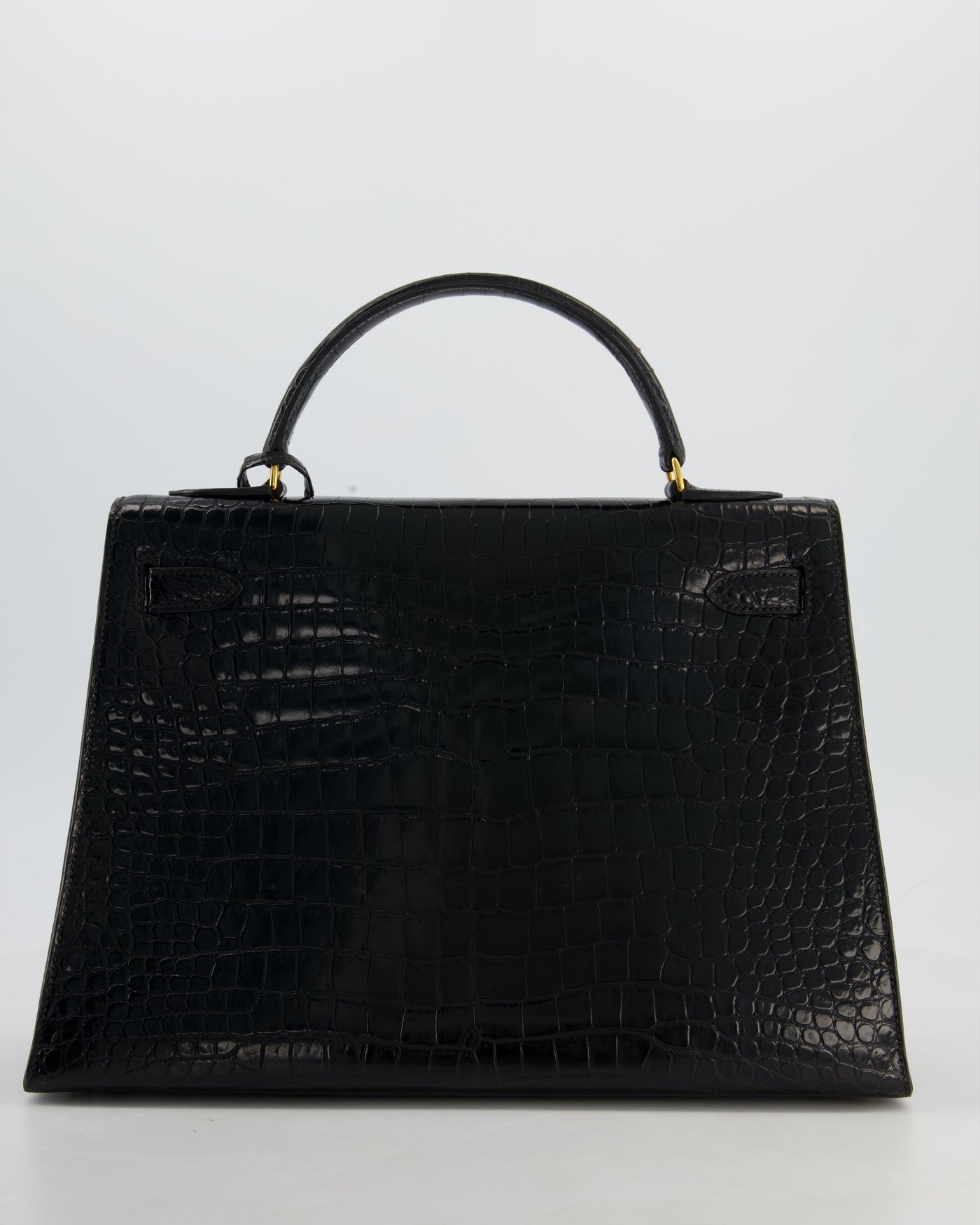 *HOT* Hermes Kelly 32 Sellier Bag in Noir Porosus Crocodile Leather with Gold Hardware - Product Image 6