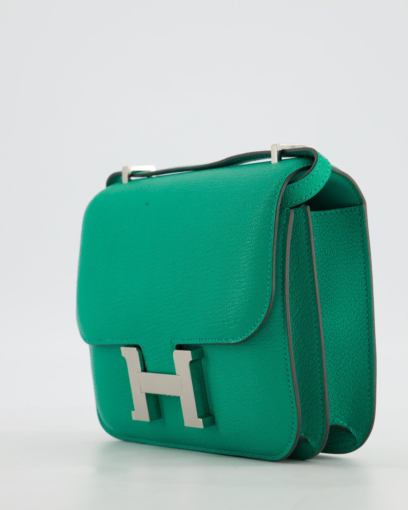Hermes Mini Constance III Miroir 18 Bag in Menthe Chevre Mysore Leather with Palladium Hardware - Product Image 11