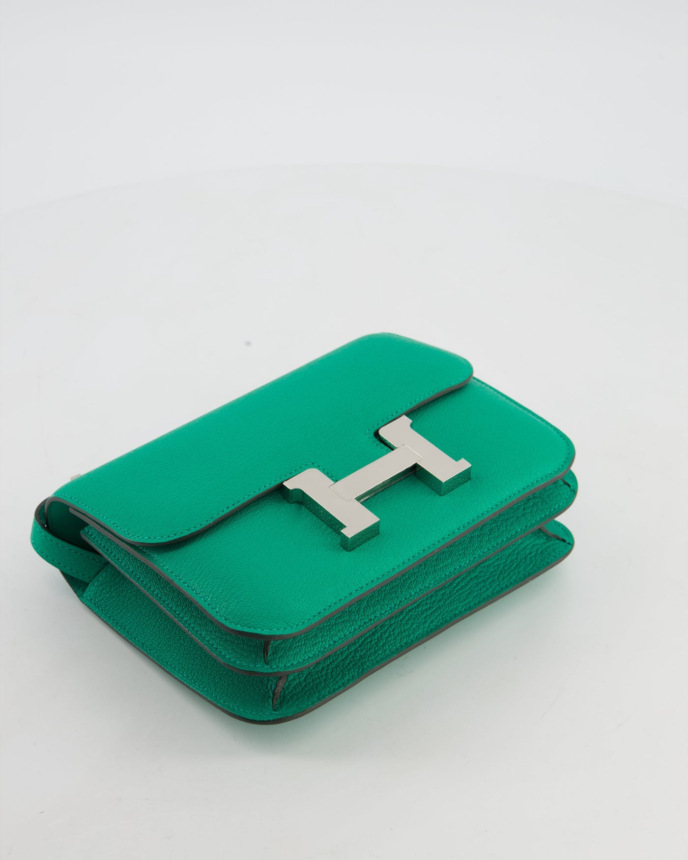 Hermes Mini Constance III Miroir 18 Bag in Menthe Chevre Mysore Leather with Palladium Hardware - Product Image 17