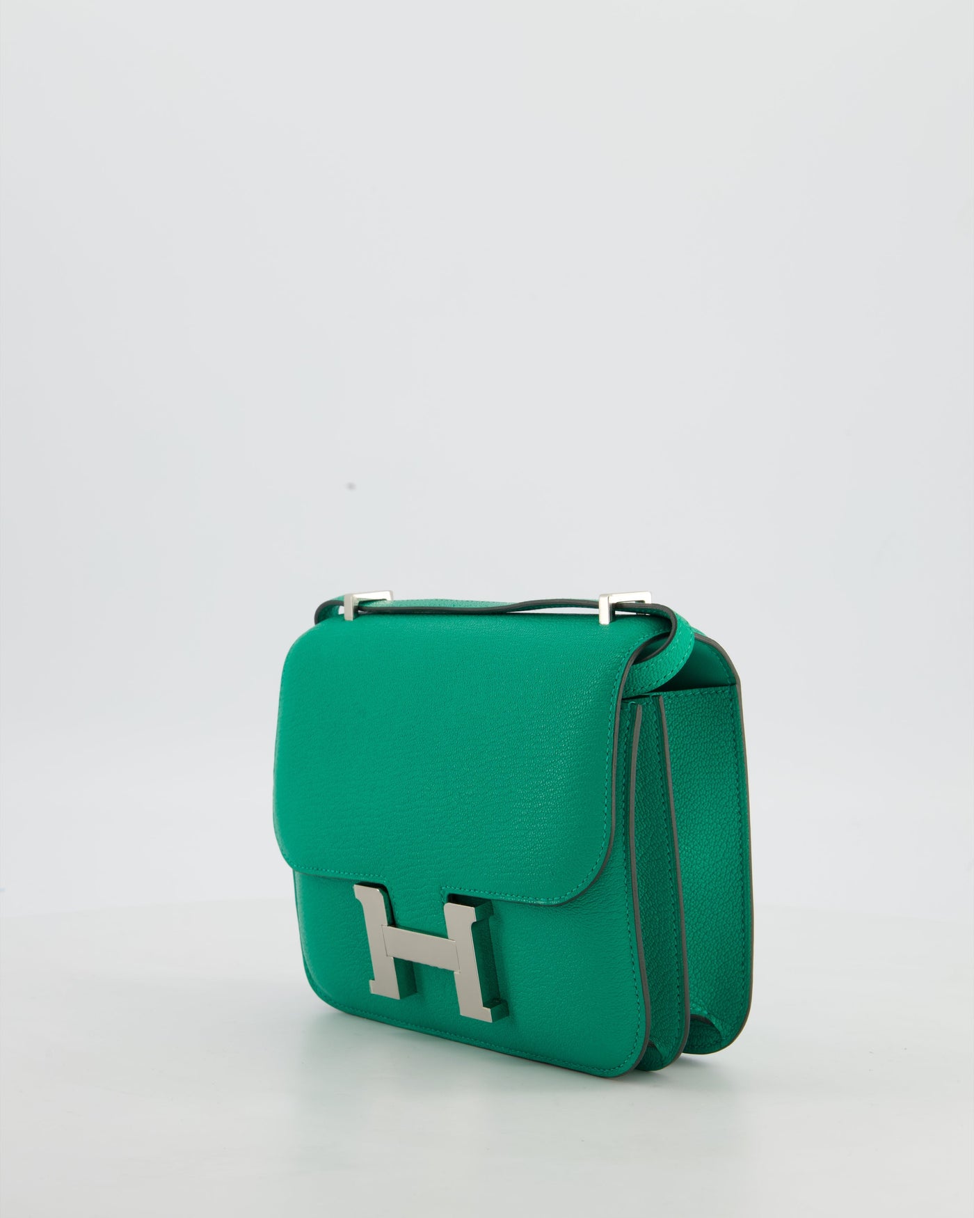Hermes Mini Constance III Miroir 18 Bag in Menthe Chevre Mysore Leather with Palladium Hardware - Product Image 9