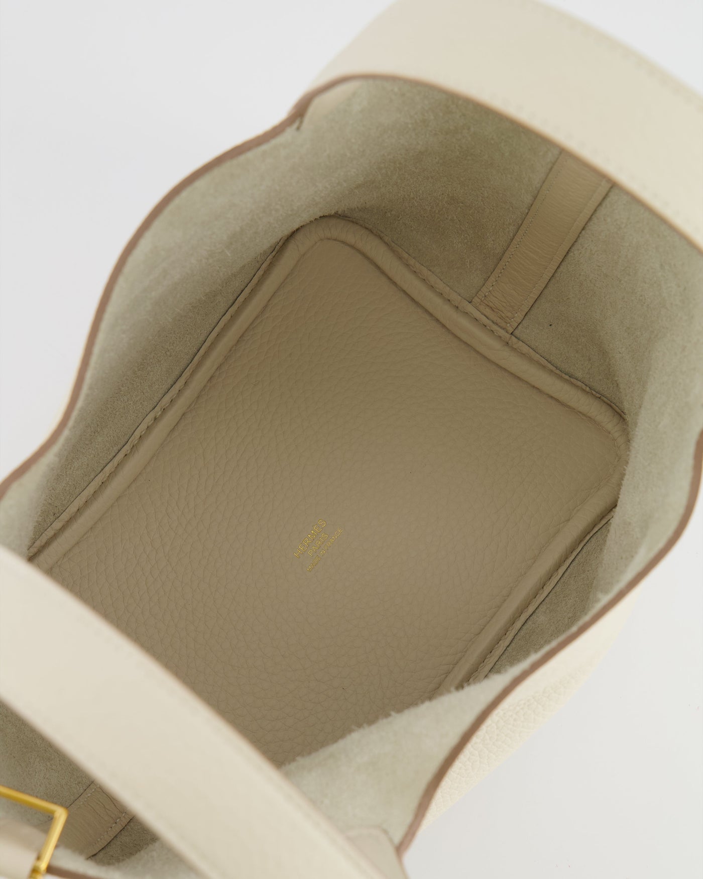 *RARE* Hermes Picotin Lock 18 Bag in Craie Clemence Leather with Gold Hardware - Product Image 18