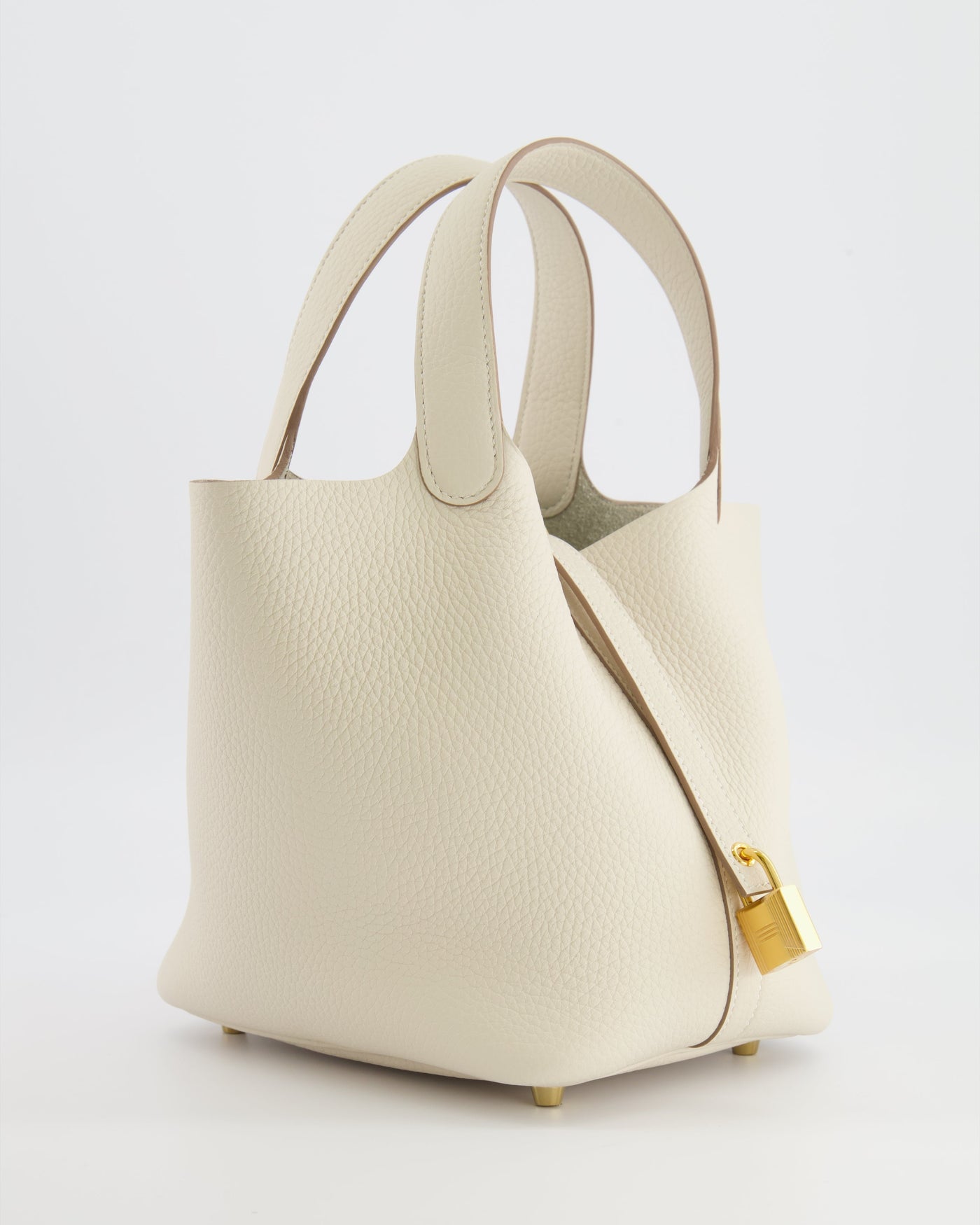 *RARE* Hermes Picotin Lock 18 Bag in Craie Clemence Leather with Gold Hardware - Product Image 2