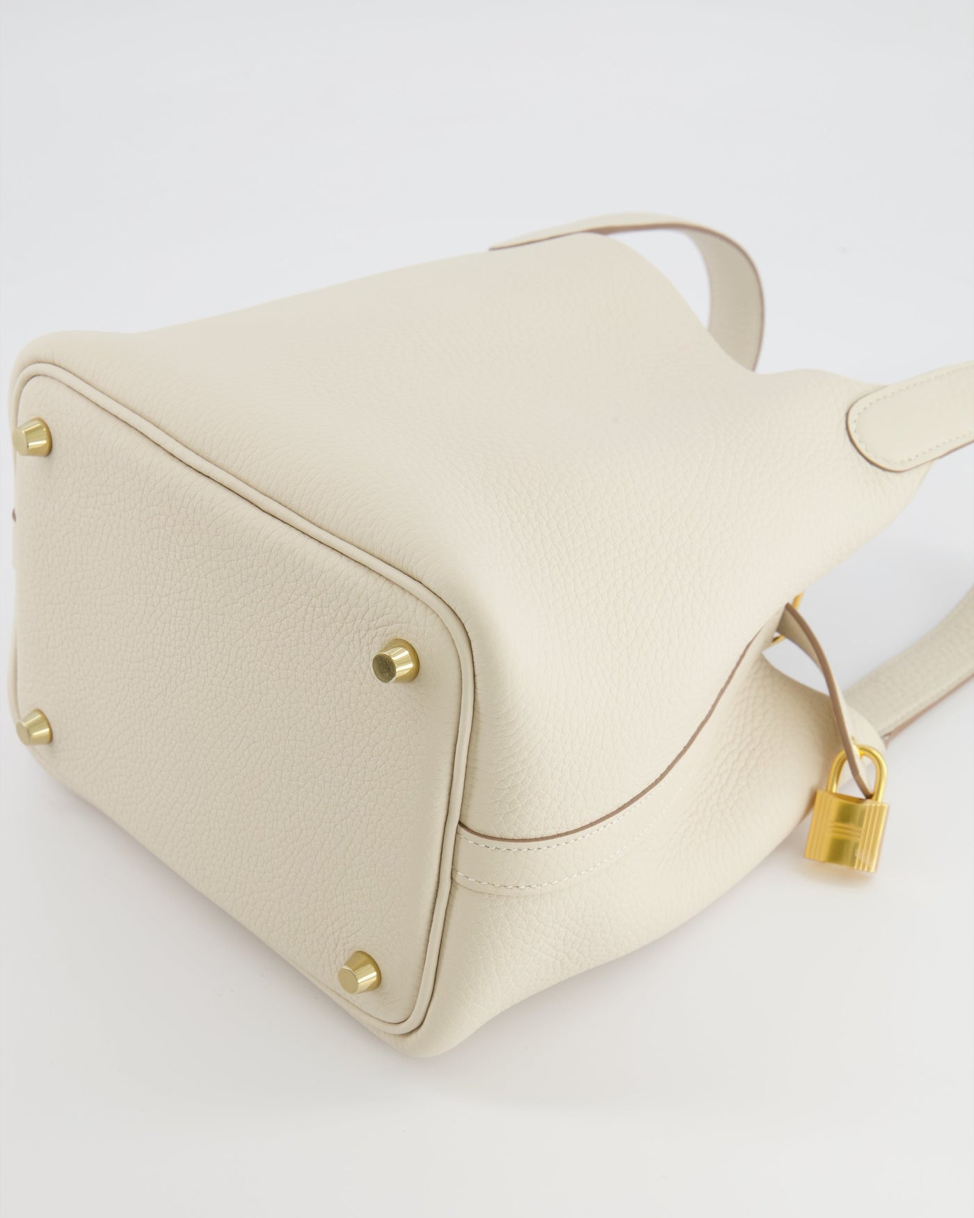 *RARE* Hermes Picotin Lock 18 Bag in Craie Clemence Leather with Gold Hardware - Product Image 16