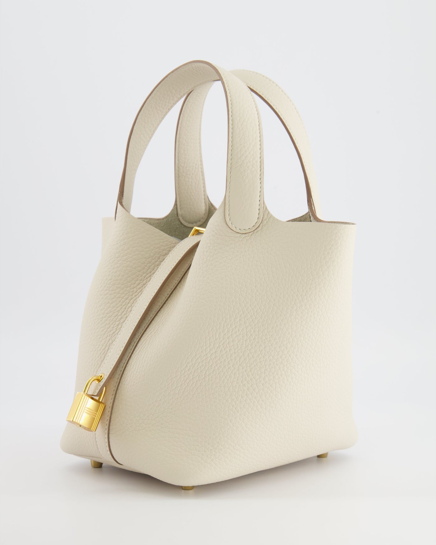 *RARE* Hermes Picotin Lock 18 Bag in Craie Clemence Leather with Gold Hardware - Product Image 8