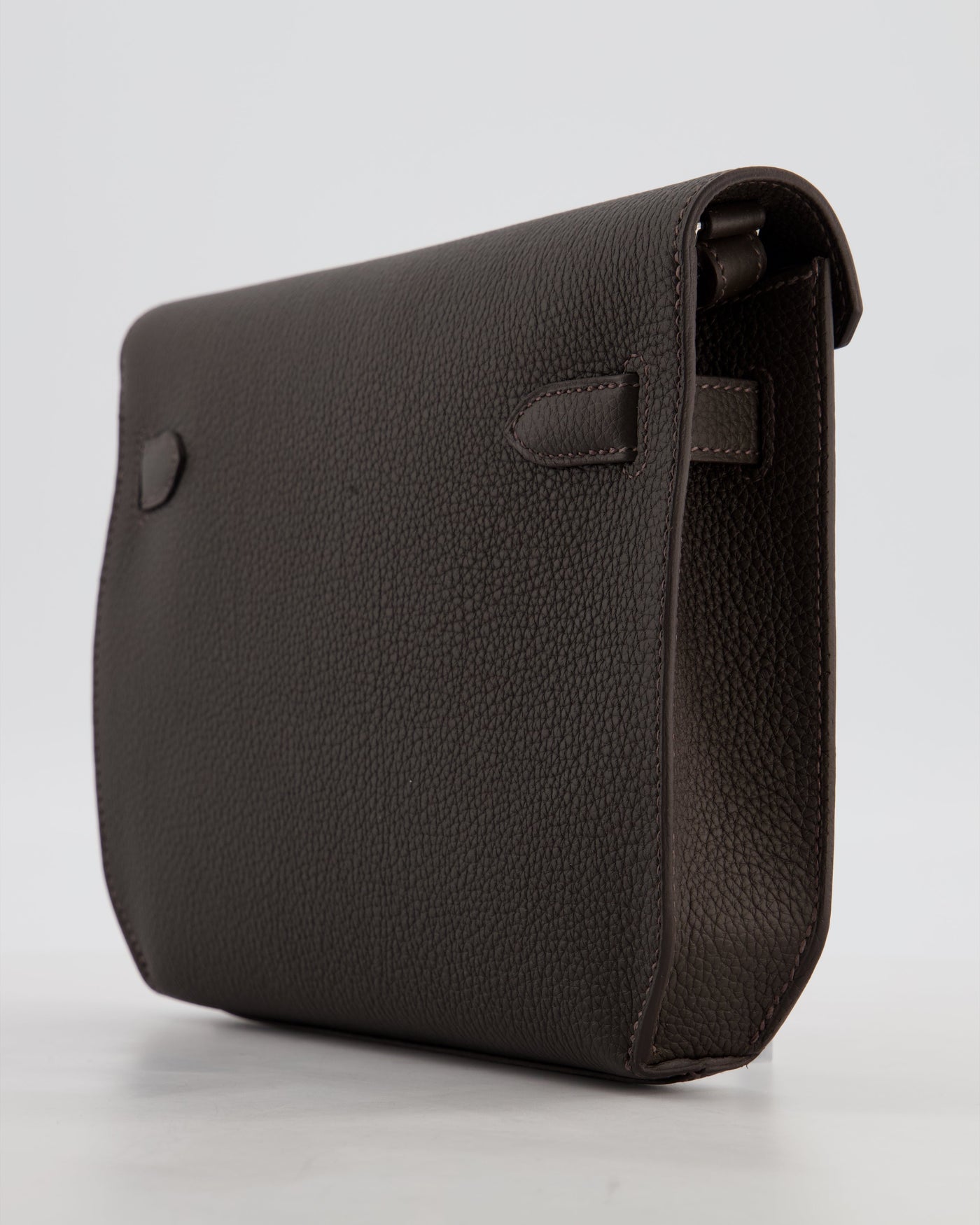 *RARE* Hermes Kelly Depeches 25 Bag in Bai Brun Togo Leather with Palladium Hardware - Product Image 12