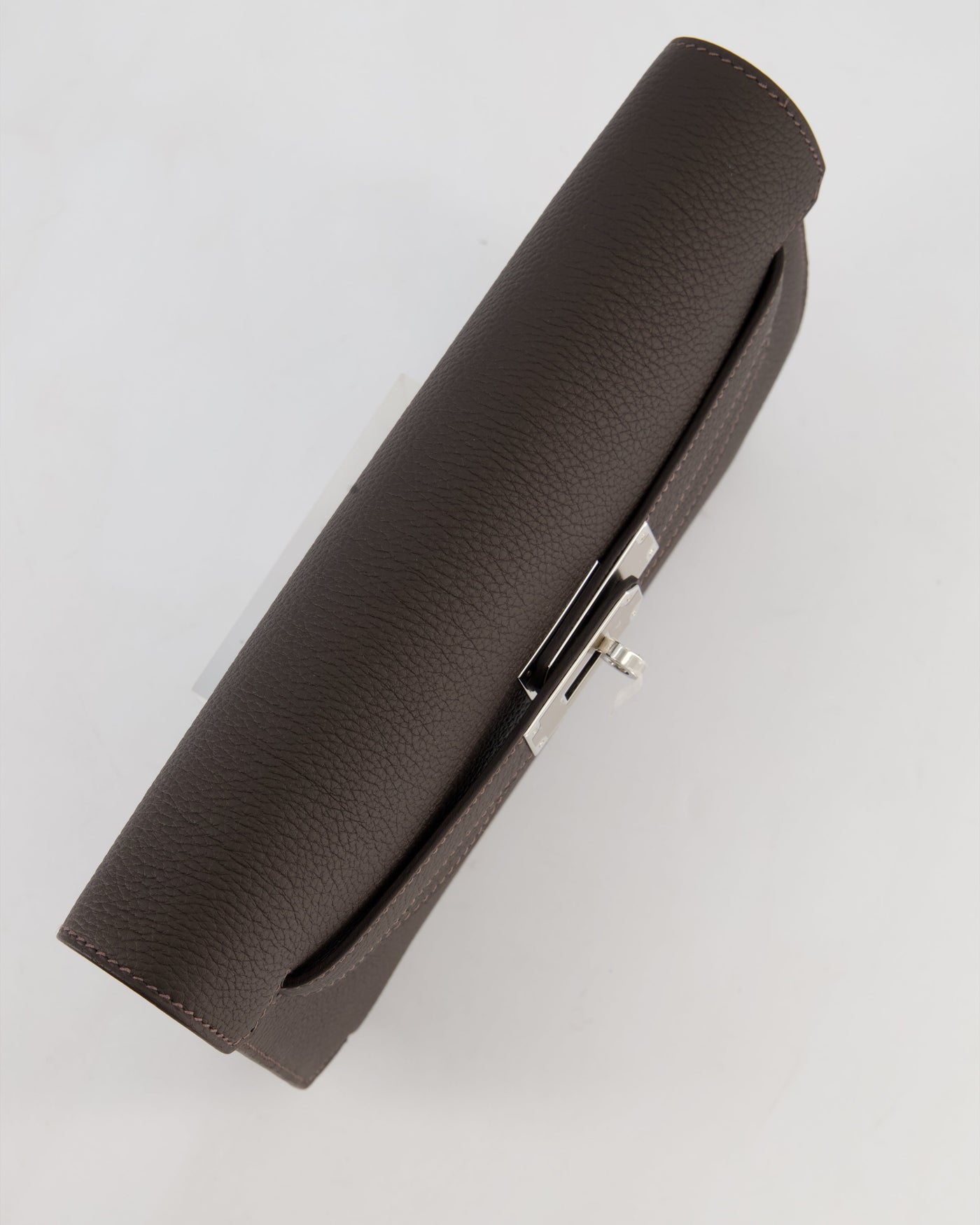 *RARE* Hermes Kelly Depeches 25 Bag in Bai Brun Togo Leather with Palladium Hardware - Product Image 15