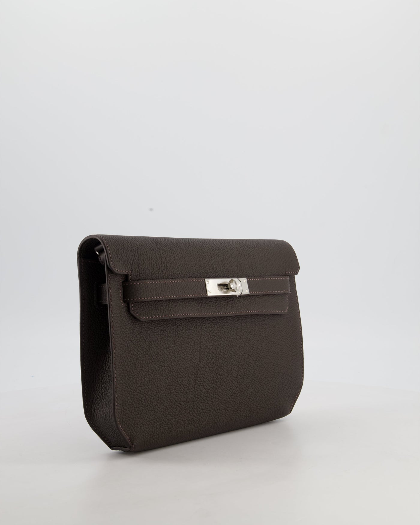 *RARE* Hermes Kelly Depeches 25 Bag in Bai Brun Togo Leather with Palladium Hardware - Product Image 3