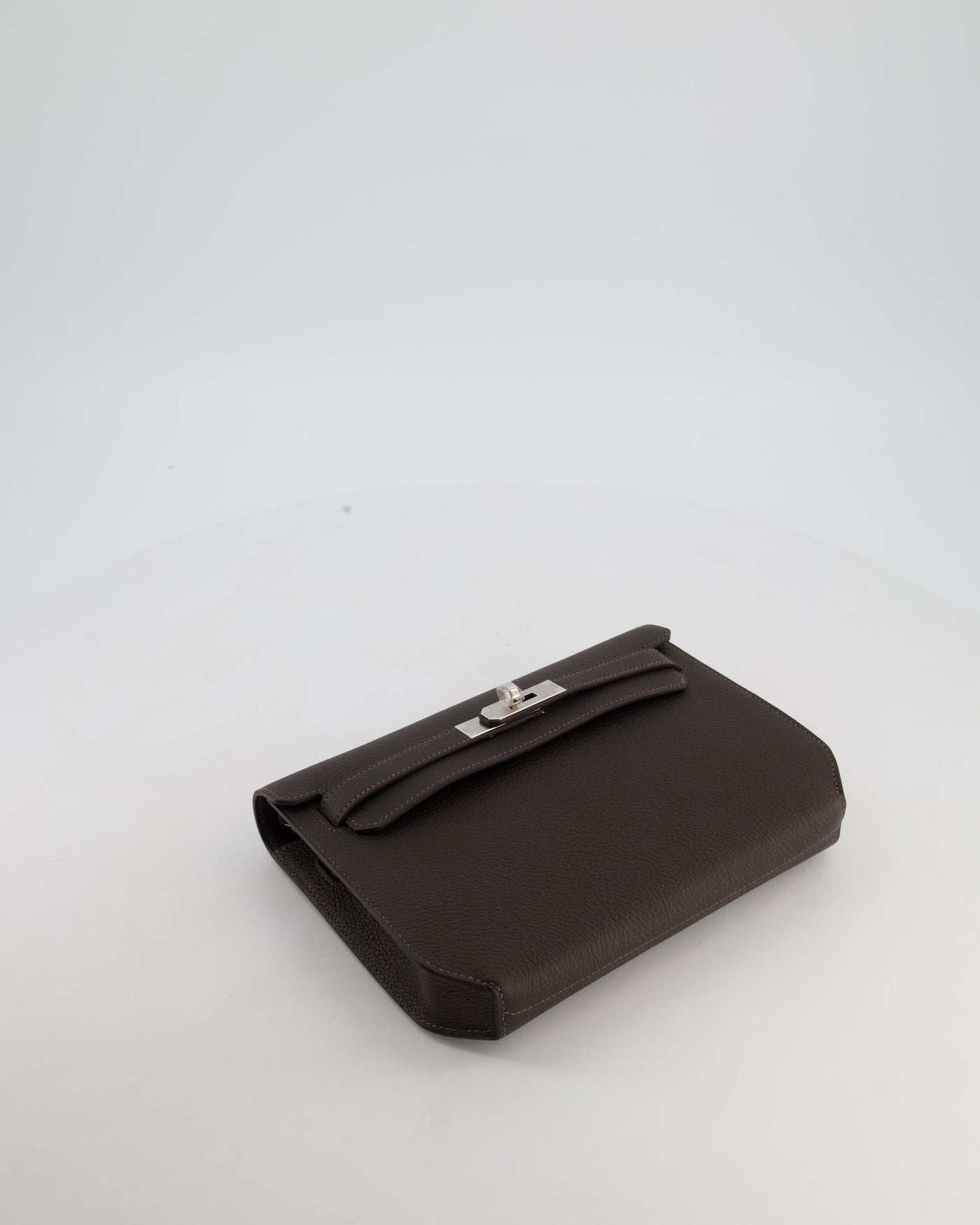 *RARE* Hermes Kelly Depeches 25 Bag in Bai Brun Togo Leather with Palladium Hardware - Product Image 17