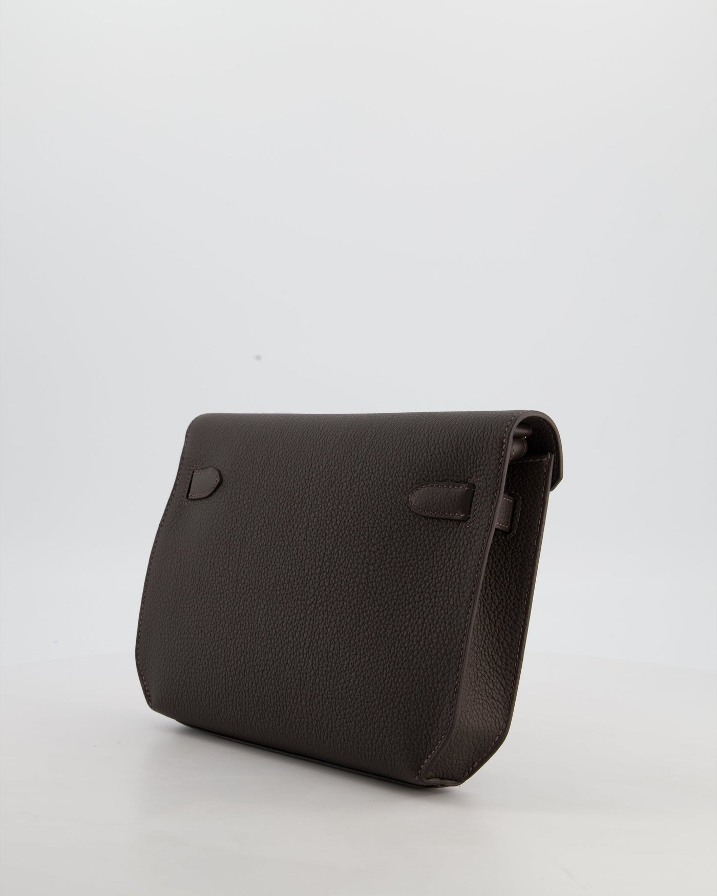 *RARE* Hermes Kelly Depeches 25 Bag in Bai Brun Togo Leather with Palladium Hardware - Product Image 5