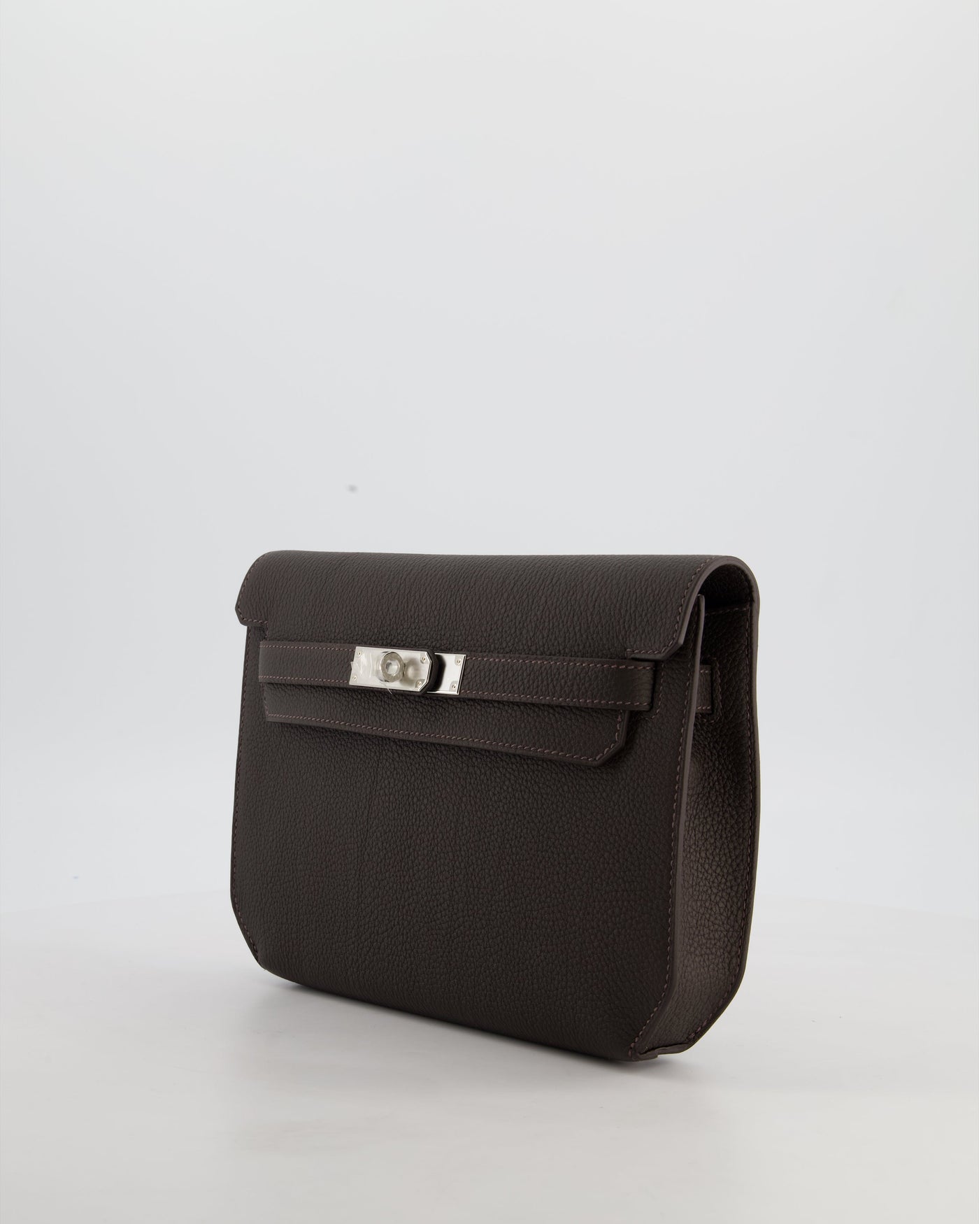 *RARE* Hermes Kelly Depeches 25 Bag in Bai Brun Togo Leather with Palladium Hardware - Product Image 9
