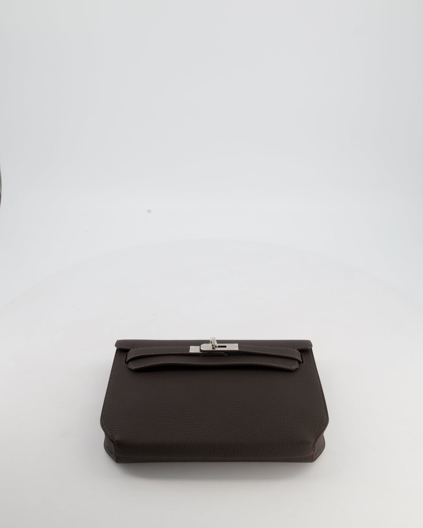 *RARE* Hermes Kelly Depeches 25 Bag in Bai Brun Togo Leather with Palladium Hardware - Product Image 19