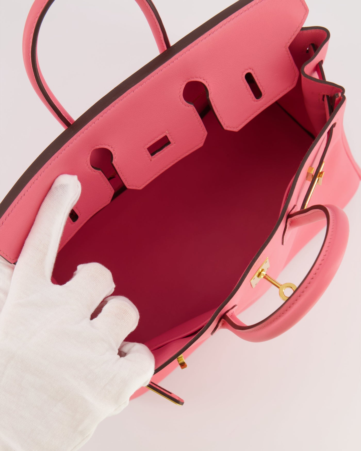 Hermes Birkin 25 Retourne Bag in Rose D'Été Swift Leather with Gold Hardware - Product Image 17