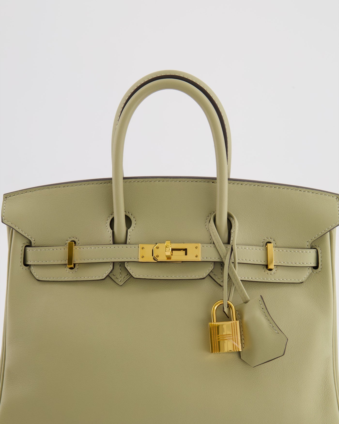 Hermes Birkin 25 Retourne Bag in Sauge Swift Leather with Gold Hardware - Product Image 10