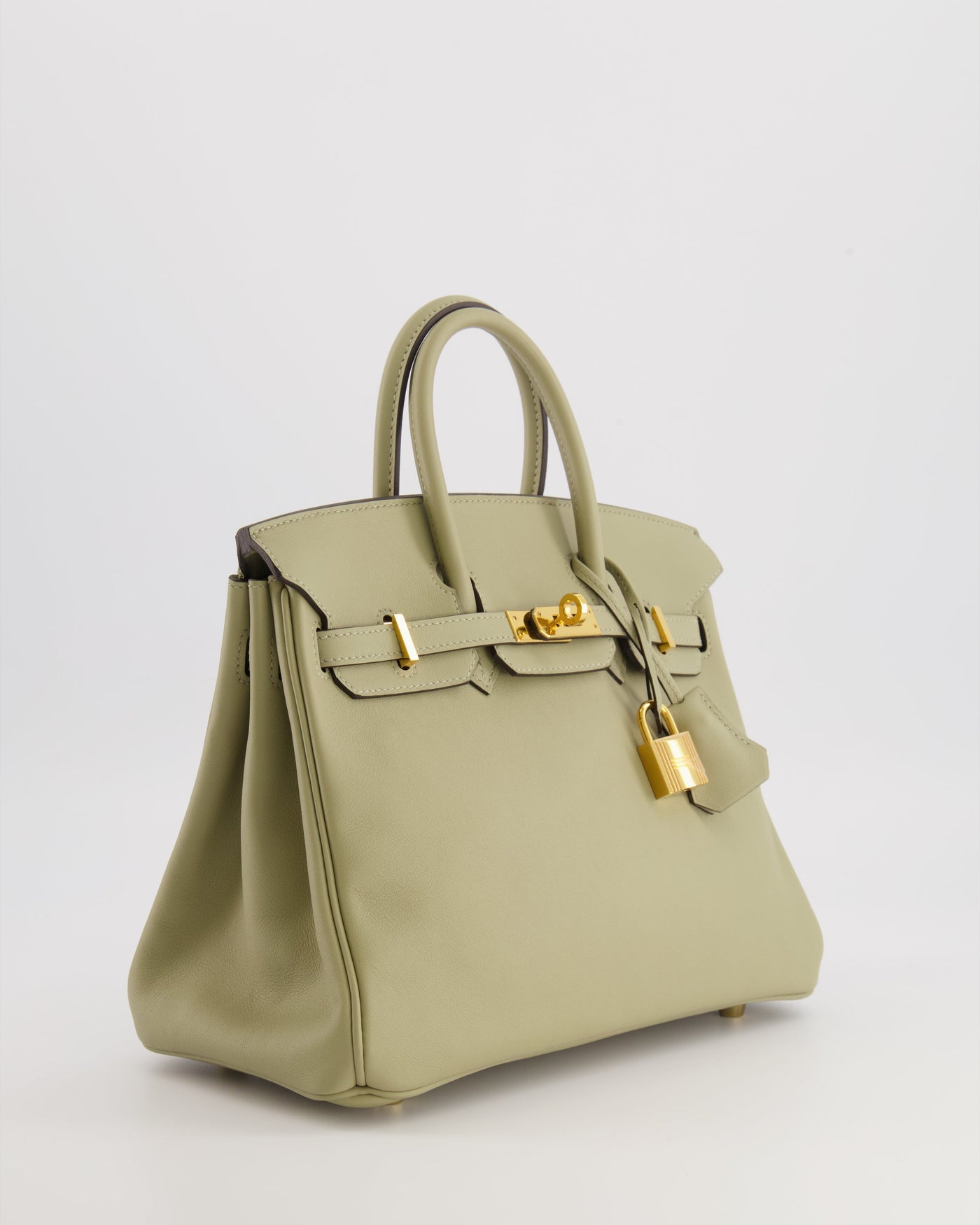 Hermes Birkin 25 Retourne Bag in Sauge Swift Leather with Gold Hardware - Product Image 3