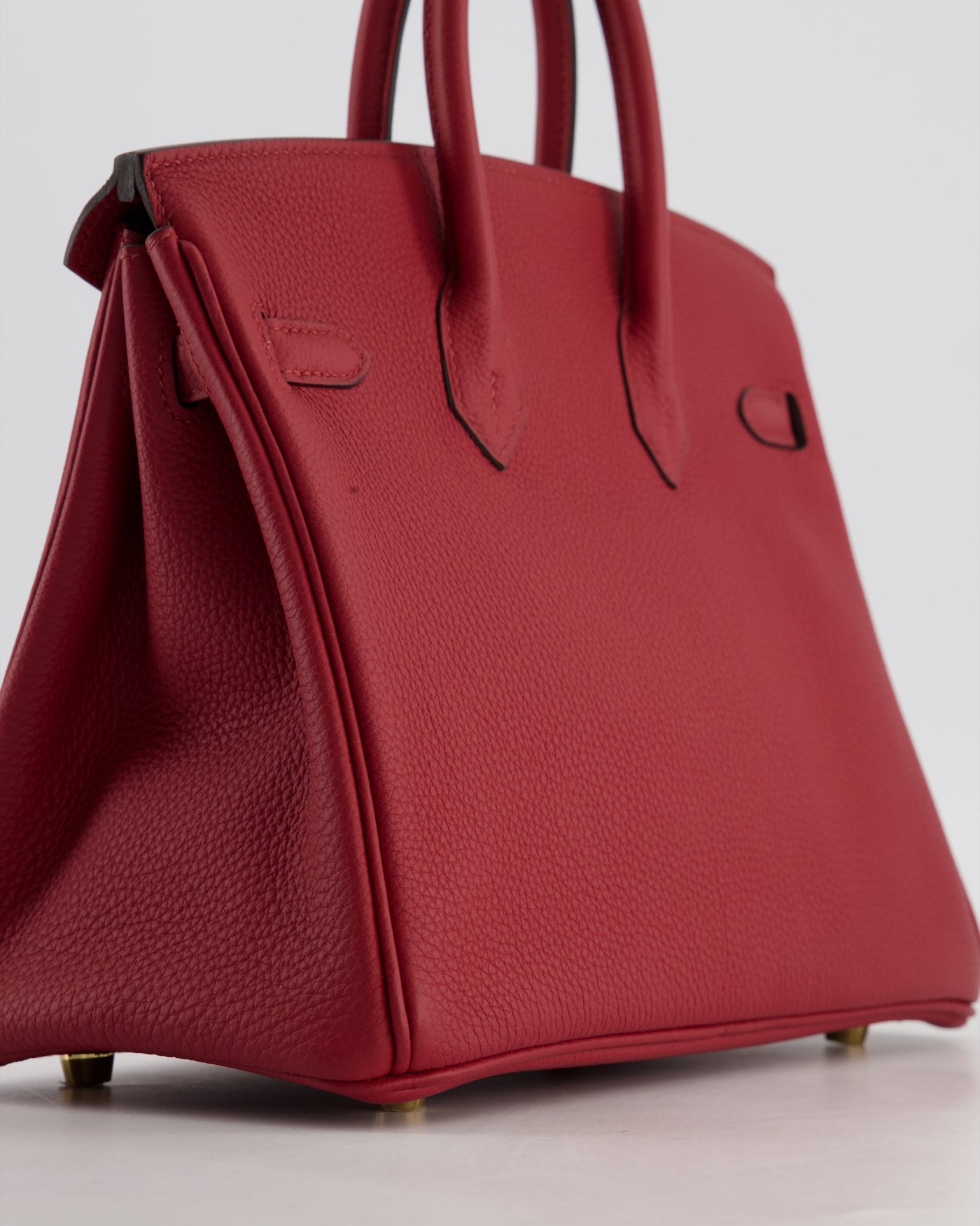 Hermes Birkin 25 Retourne Bag in Rouge Grenat Togo Leather with Gold Hardware - Product Image 15