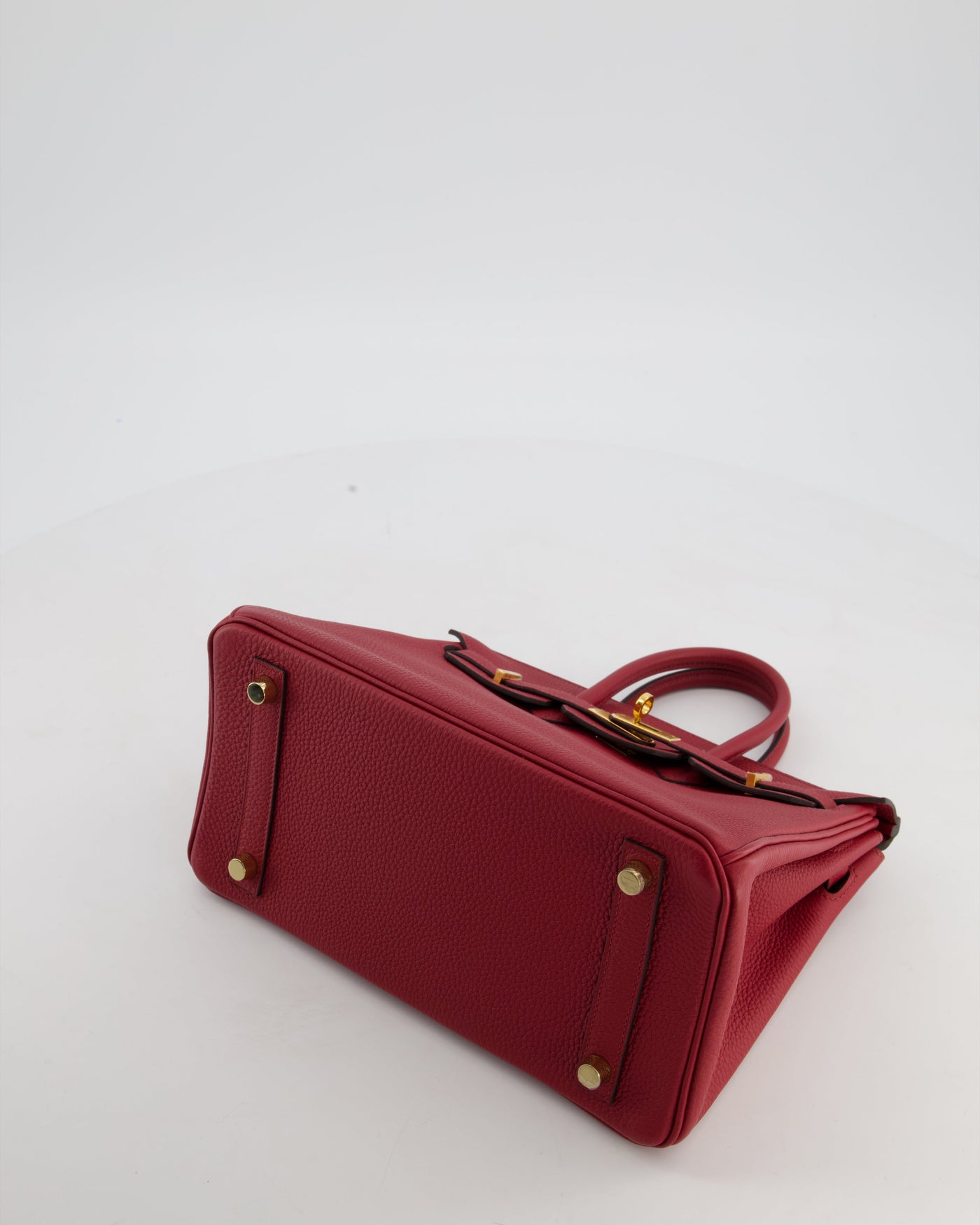 Hermes Birkin 25 Retourne Bag in Rouge Grenat Togo Leather with Gold Hardware - Product Image 19