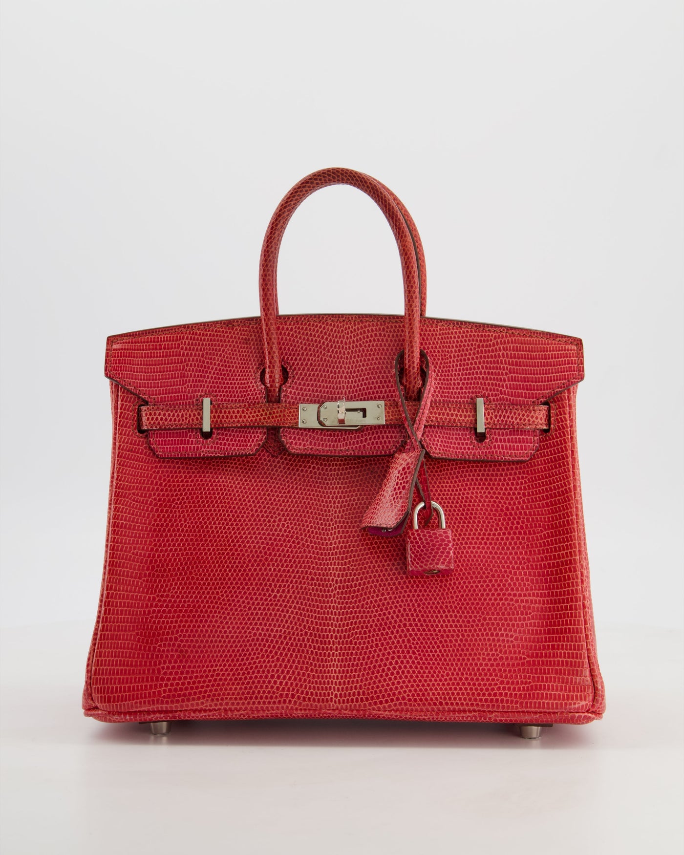 *HOT* Hermes Birkin 25 Verso Retourne Bag in Bougainvillea Lizard Niloticus Leather, Rose Shocking Interior with Palladium Hardware | Studio Nafay