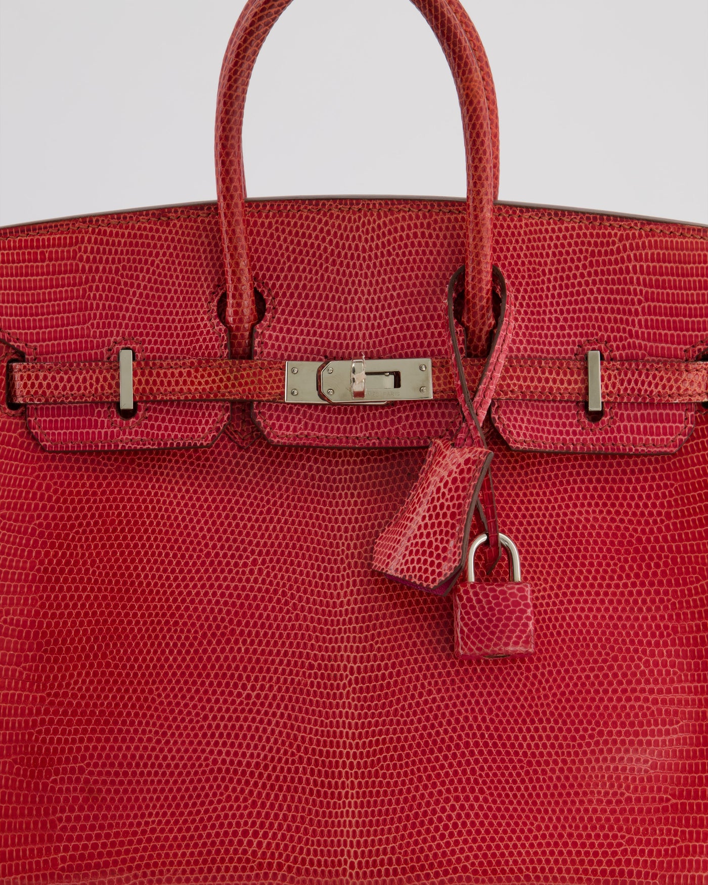 *HOT* Hermes Birkin 25 Verso Retourne Bag in Bougainvillea Lizard Niloticus Leather, Rose Shocking Interior with Palladium Hardware - Product Image 14
