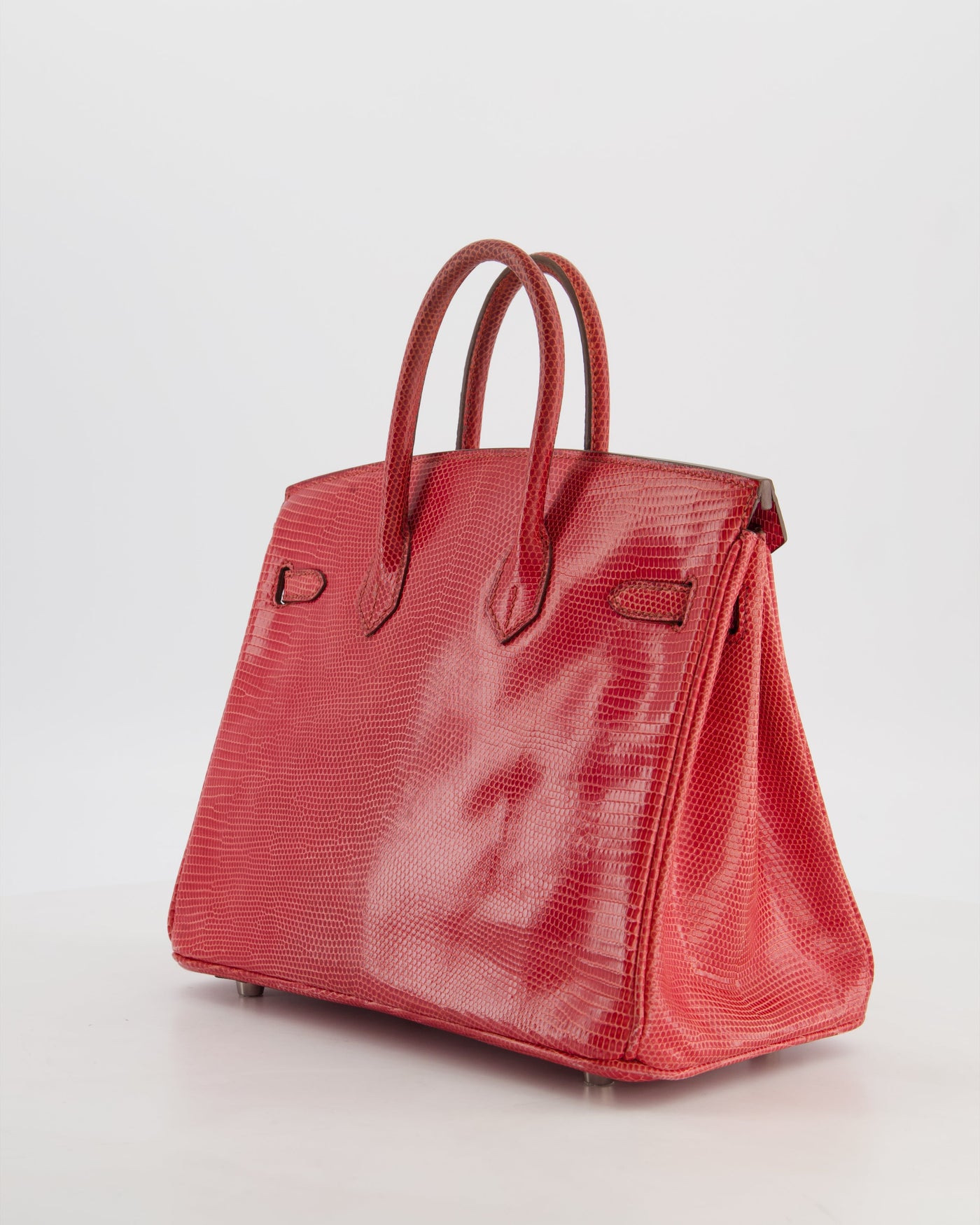 *HOT* Hermes Birkin 25 Verso Retourne Bag in Bougainvillea Lizard Niloticus Leather, Rose Shocking Interior with Palladium Hardware - Product Image 5