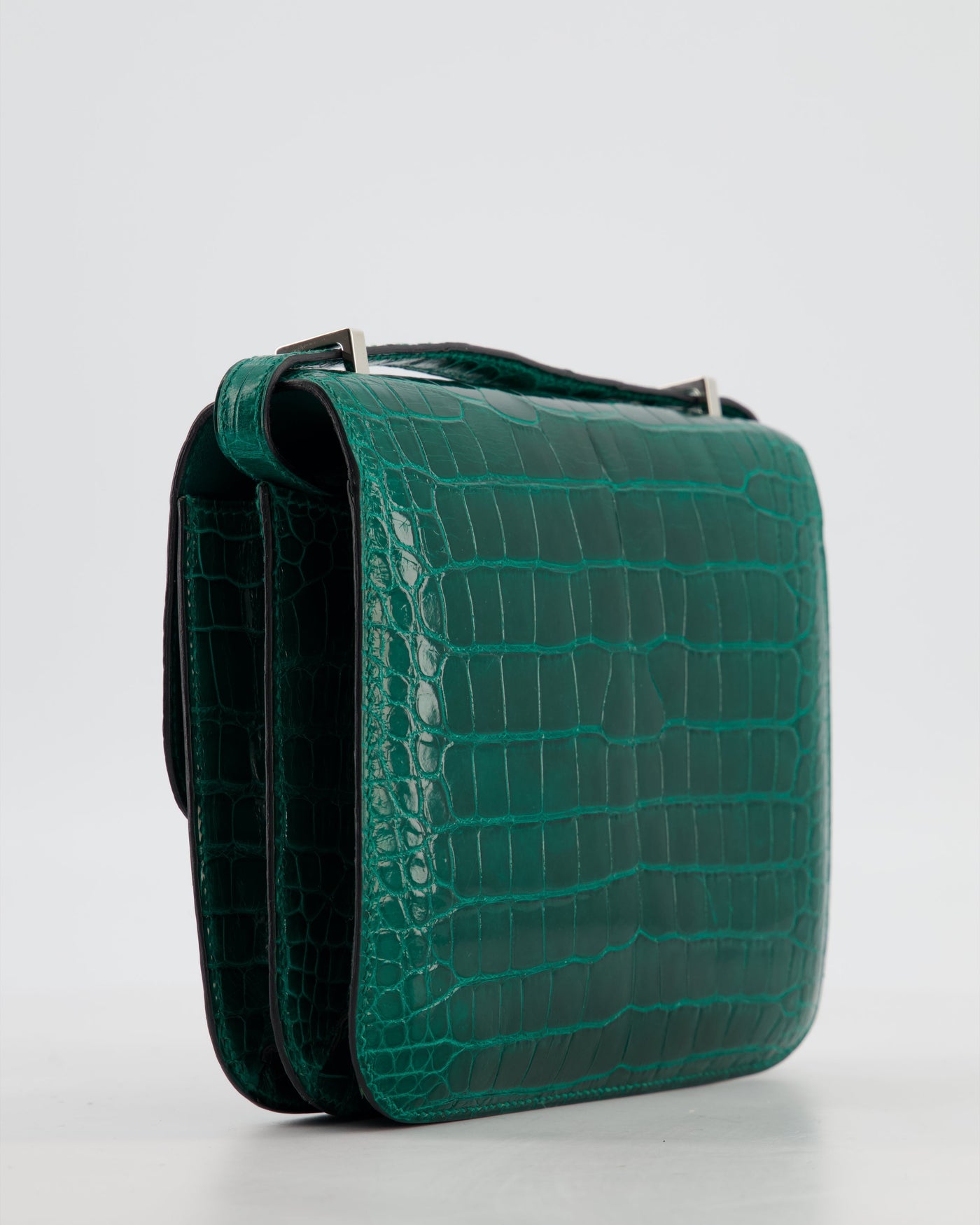 *HOT* Hermes Constance 18 Bag in Vert Bosphore Crocodile Porosus with Palladium Hardware - Product Image 12