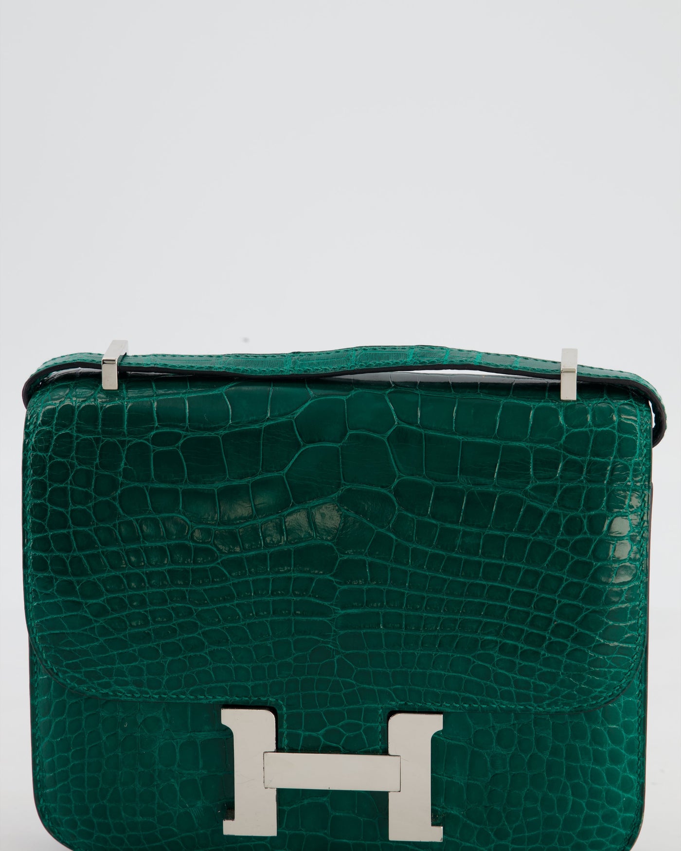 *HOT* Hermes Constance 18 Bag in Vert Bosphore Crocodile Porosus with Palladium Hardware - Product Image 14