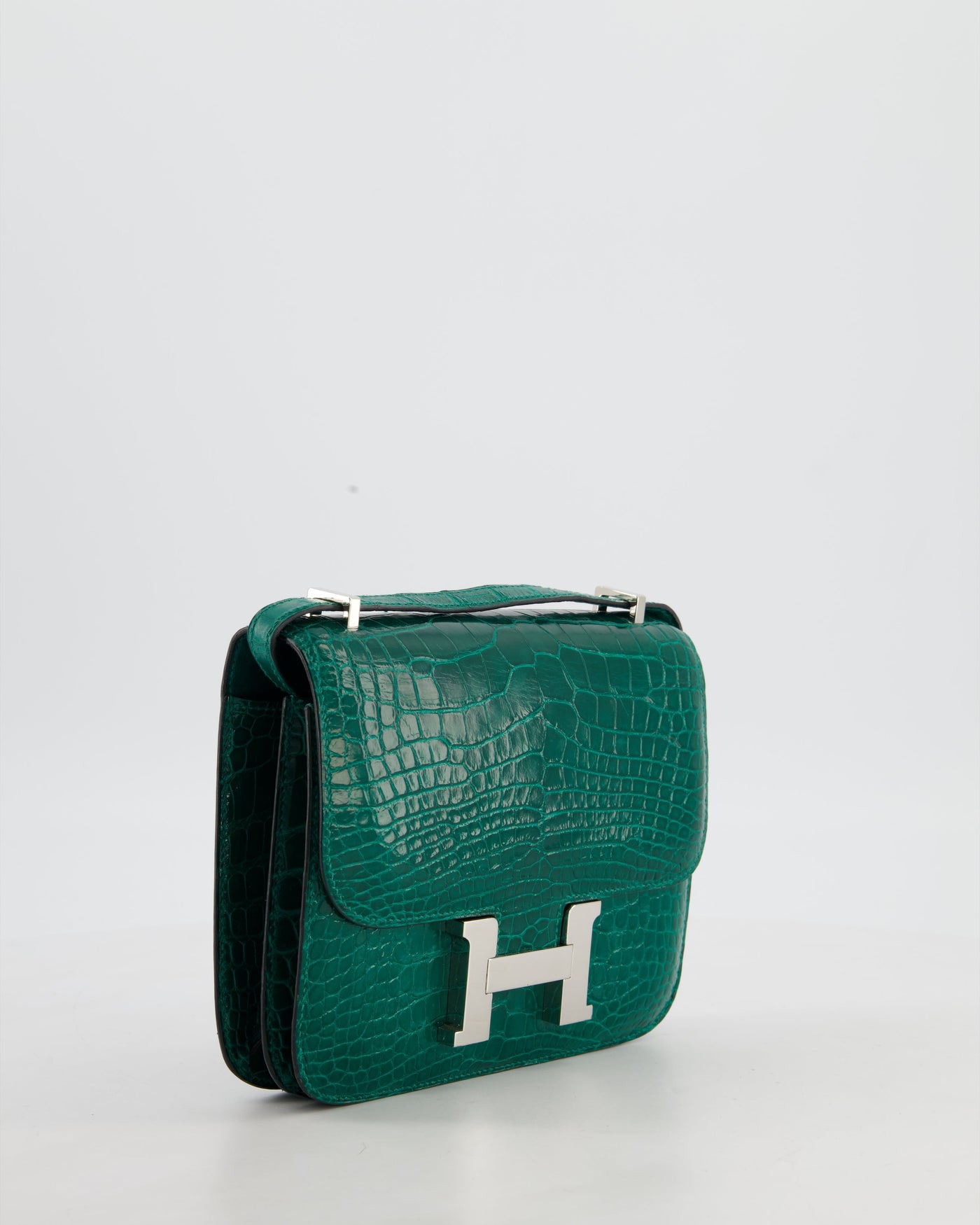 *HOT* Hermes Constance 18 Bag in Vert Bosphore Crocodile Porosus with Palladium Hardware - Product Image 2