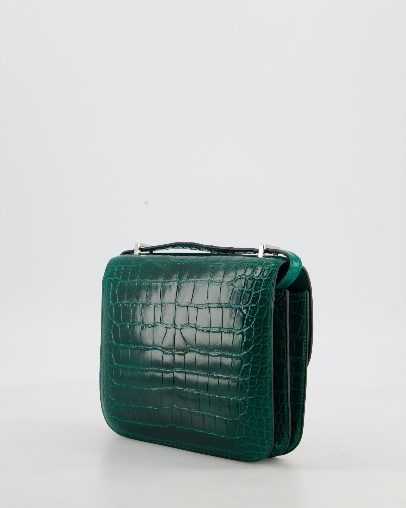 *HOT* Hermes Constance 18 Bag in Vert Bosphore Crocodile Porosus with Palladium Hardware - Product Image 4