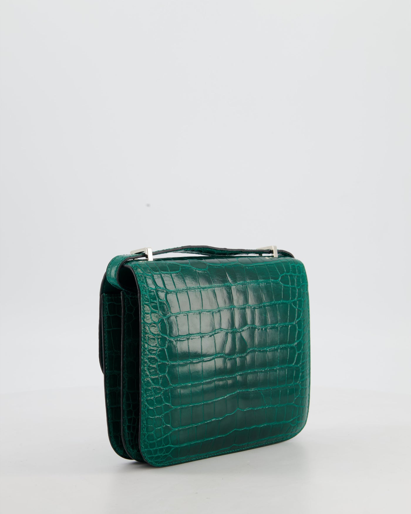 *HOT* Hermes Constance 18 Bag in Vert Bosphore Crocodile Porosus with Palladium Hardware - Product Image 6