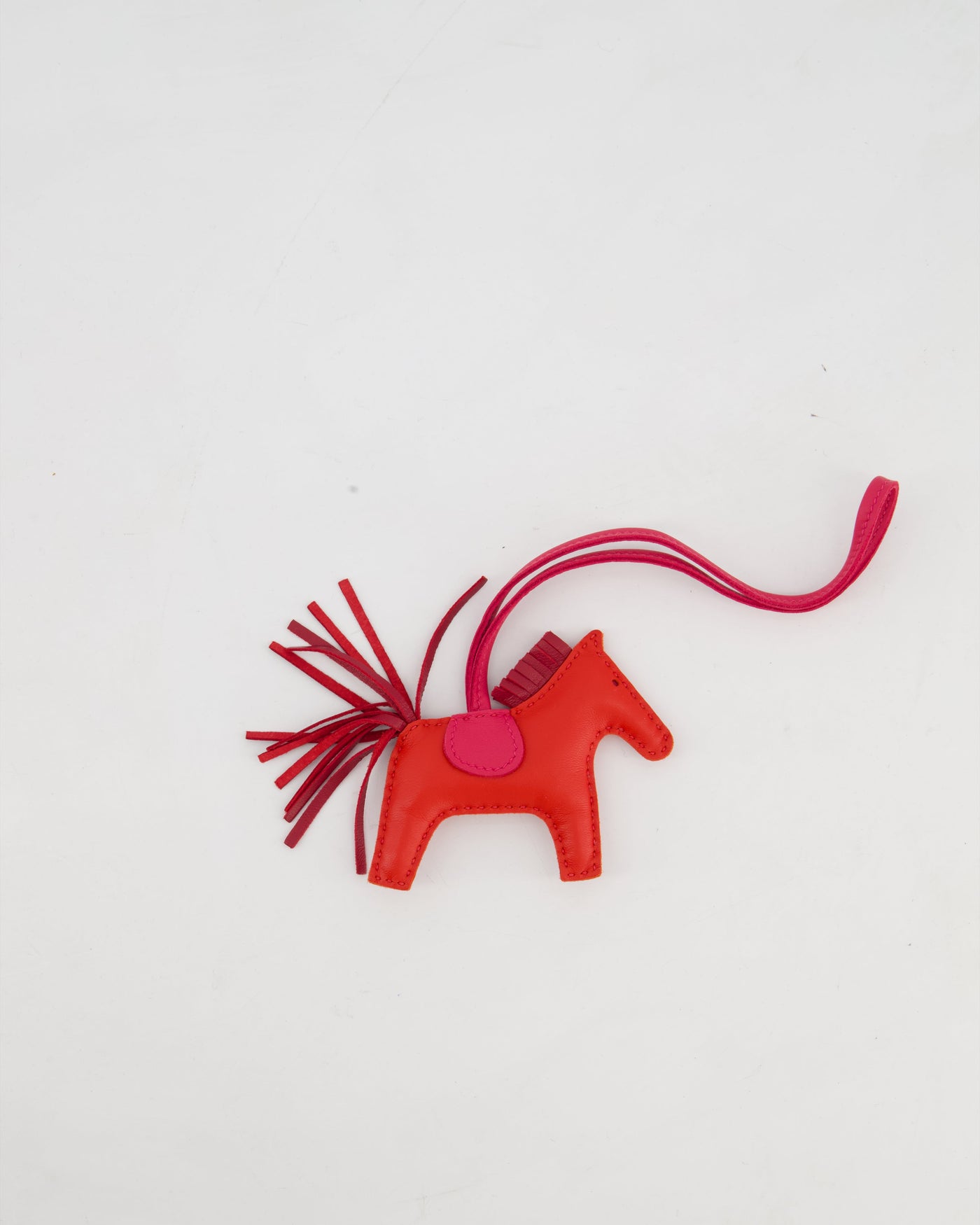 Hermes Rose Jaipur Rodeo in Leather PM Rodeo Bag Charm | Studio Nafay