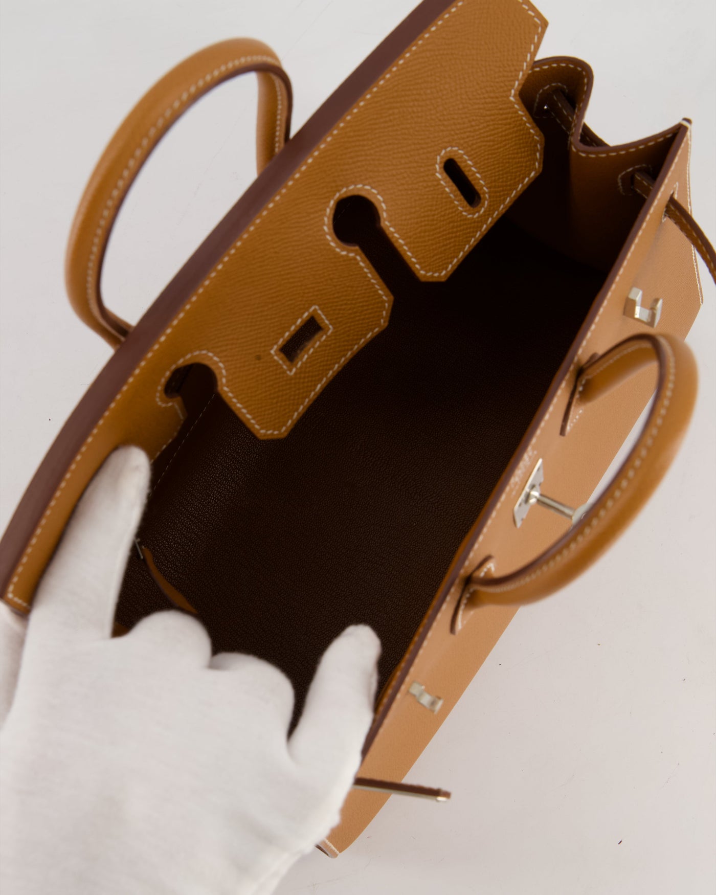 *RARE* Hermes Birkin 25 Sellier Bag in Gold Epsom Leather with Palladium Hardware - Product Image 17