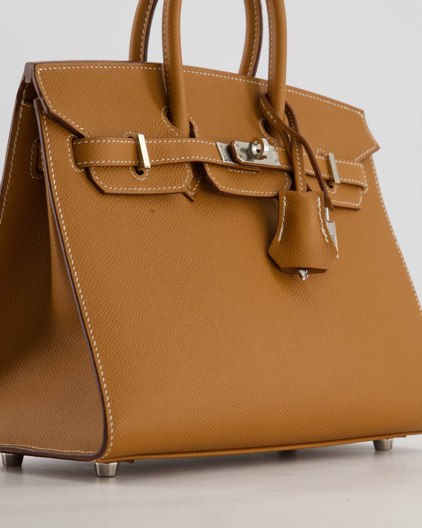 *RARE* Hermes Birkin 25 Sellier Bag in Gold Epsom Leather with Palladium Hardware - Product Image 10