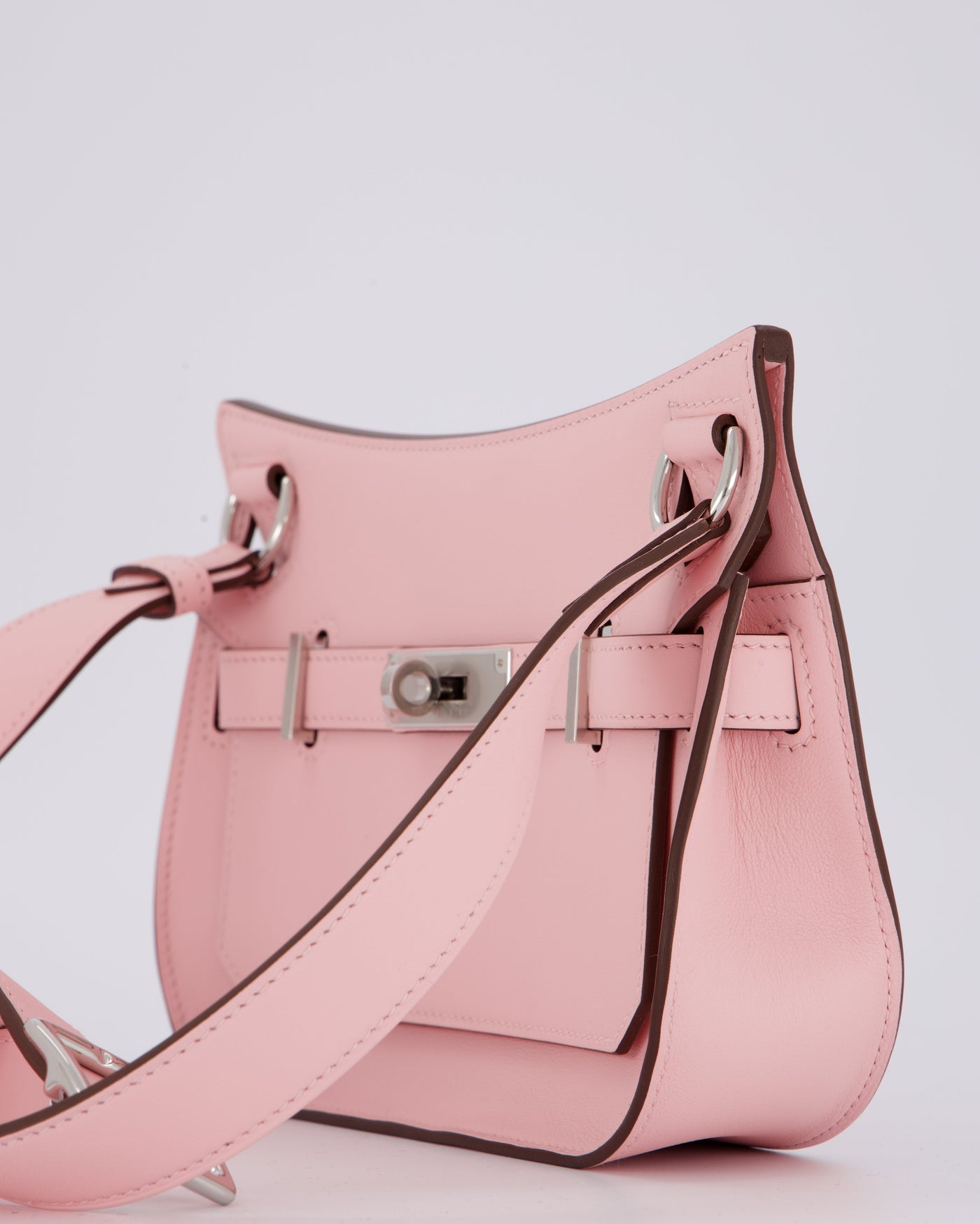 *RARE & HOT* Hermes Mini Jypsiere Bag in Rose Sakura Swift Leather with Palladium Hardware - Product Image 11