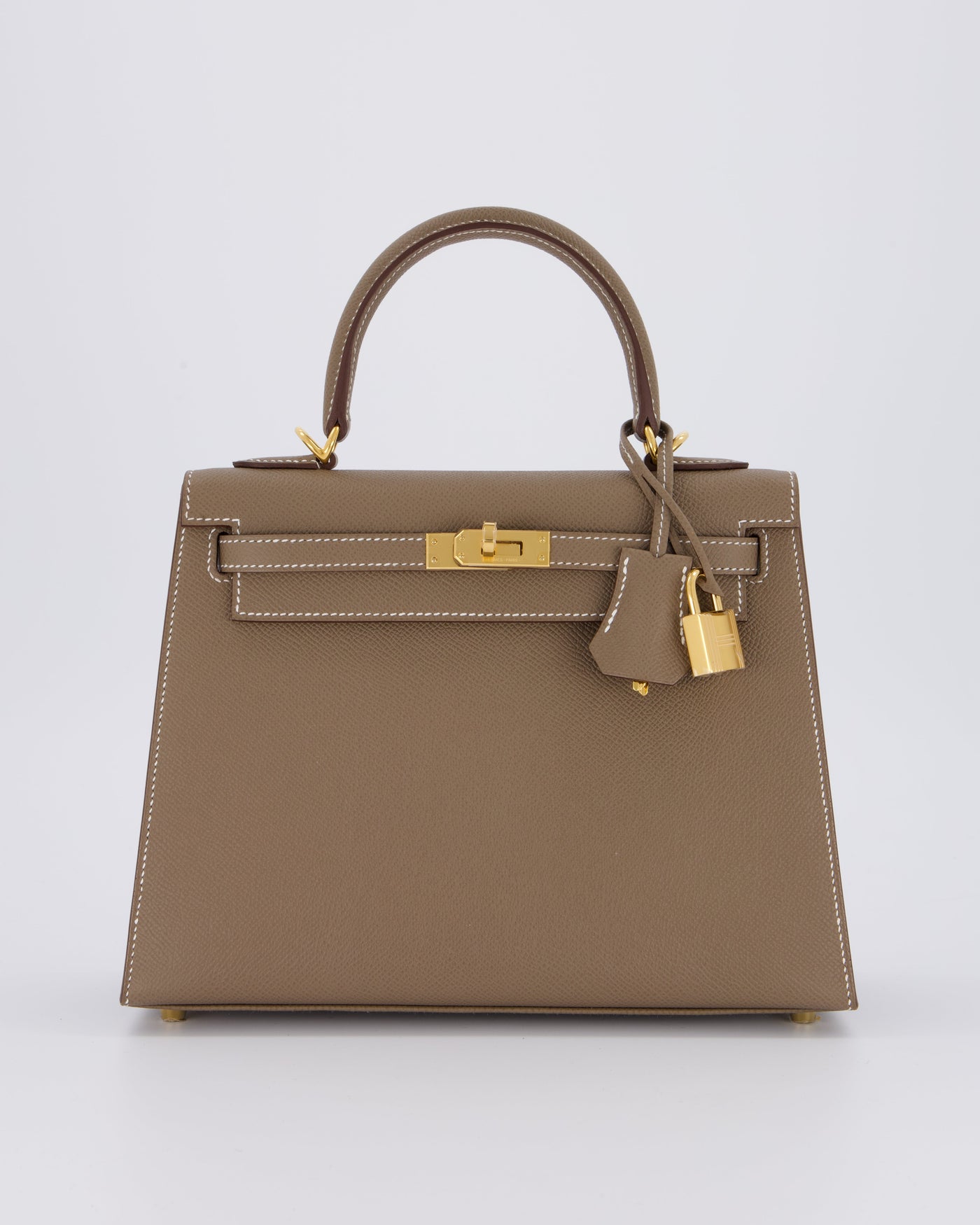 Hermes Kelly 25 Sellier Bag in Etoupe Epsom Leather and Gold Hardware - Product Image 2