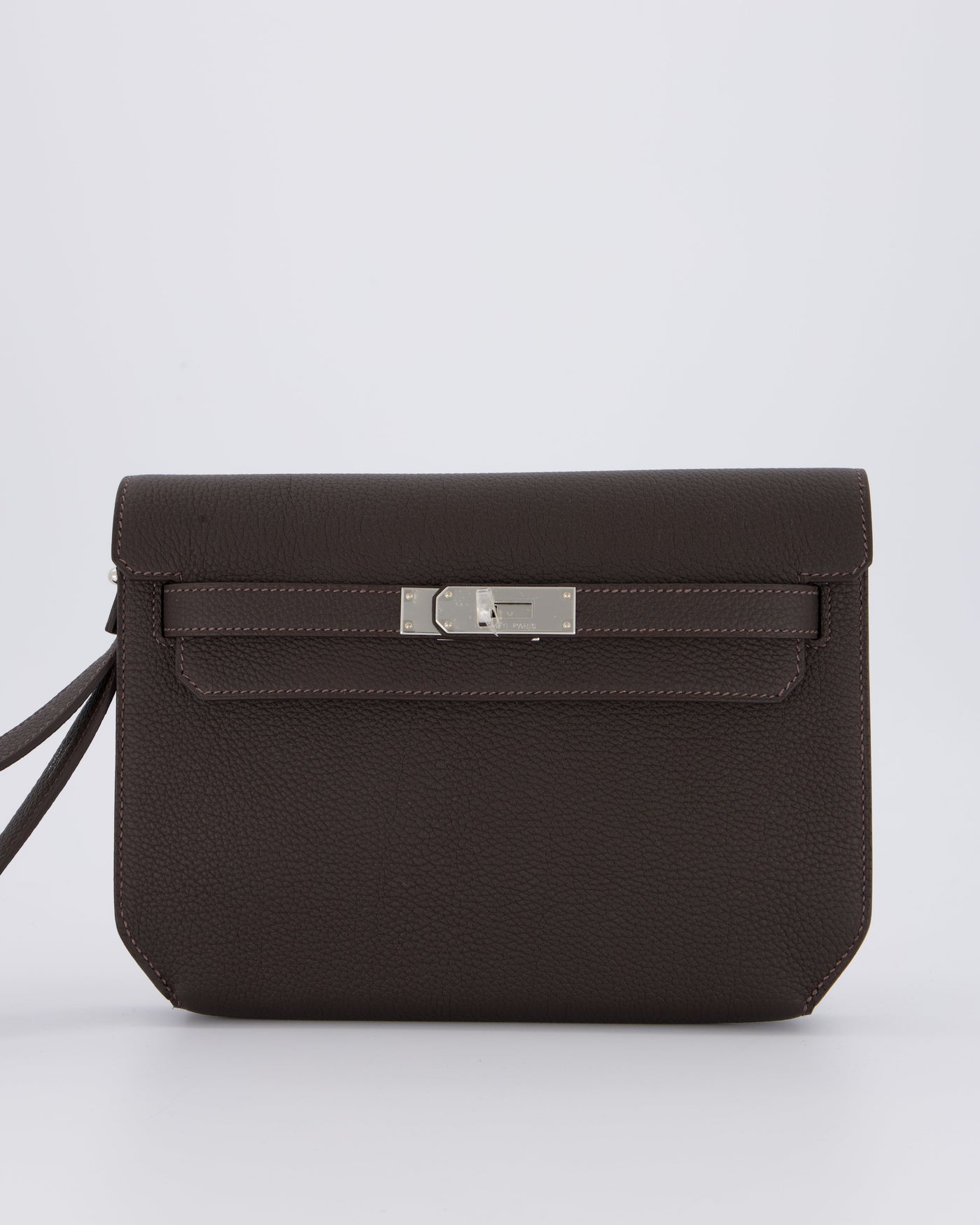 *RARE* Hermes Kelly Depeches 25 Bag in Bai Brun Togo Leather with Palladium Hardware | Studio Nafay