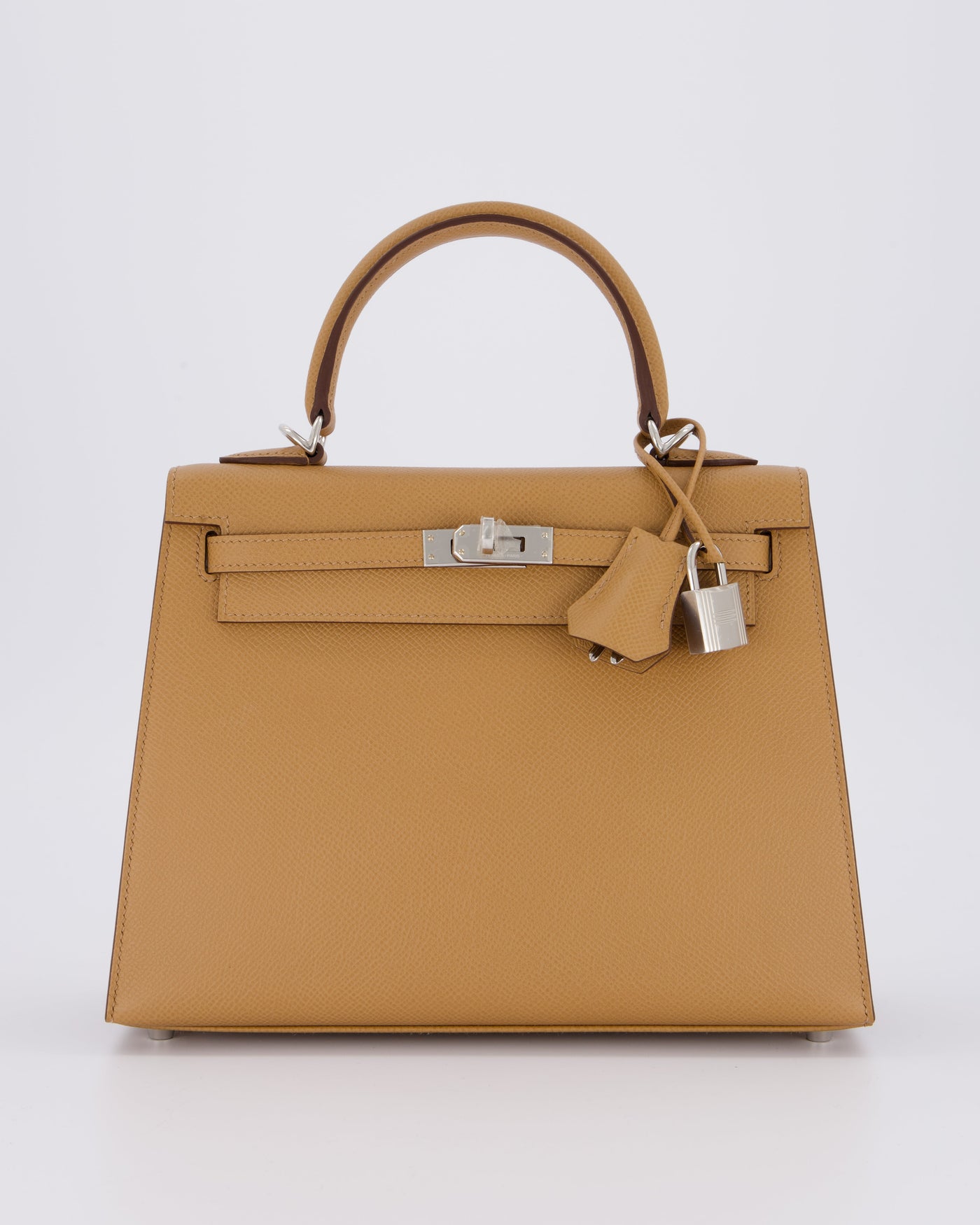 Hermes Kelly 25 Sellier Bag in Biscuit Epsom Leather with Palladium Hardware - Product Image 2